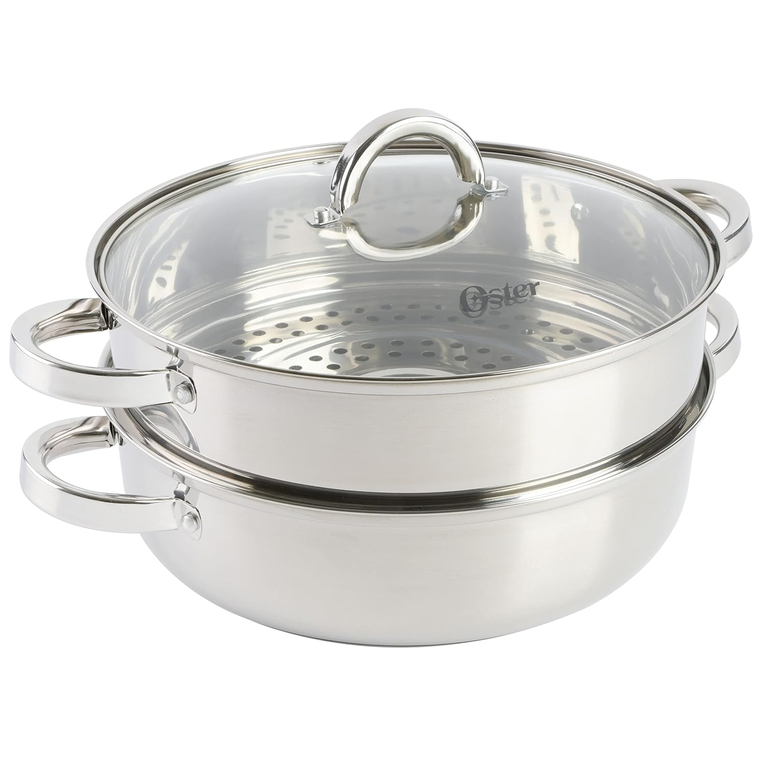Oster Sangerfield 6 Qt Aluminum Dutch Oven with Steamer Basket
