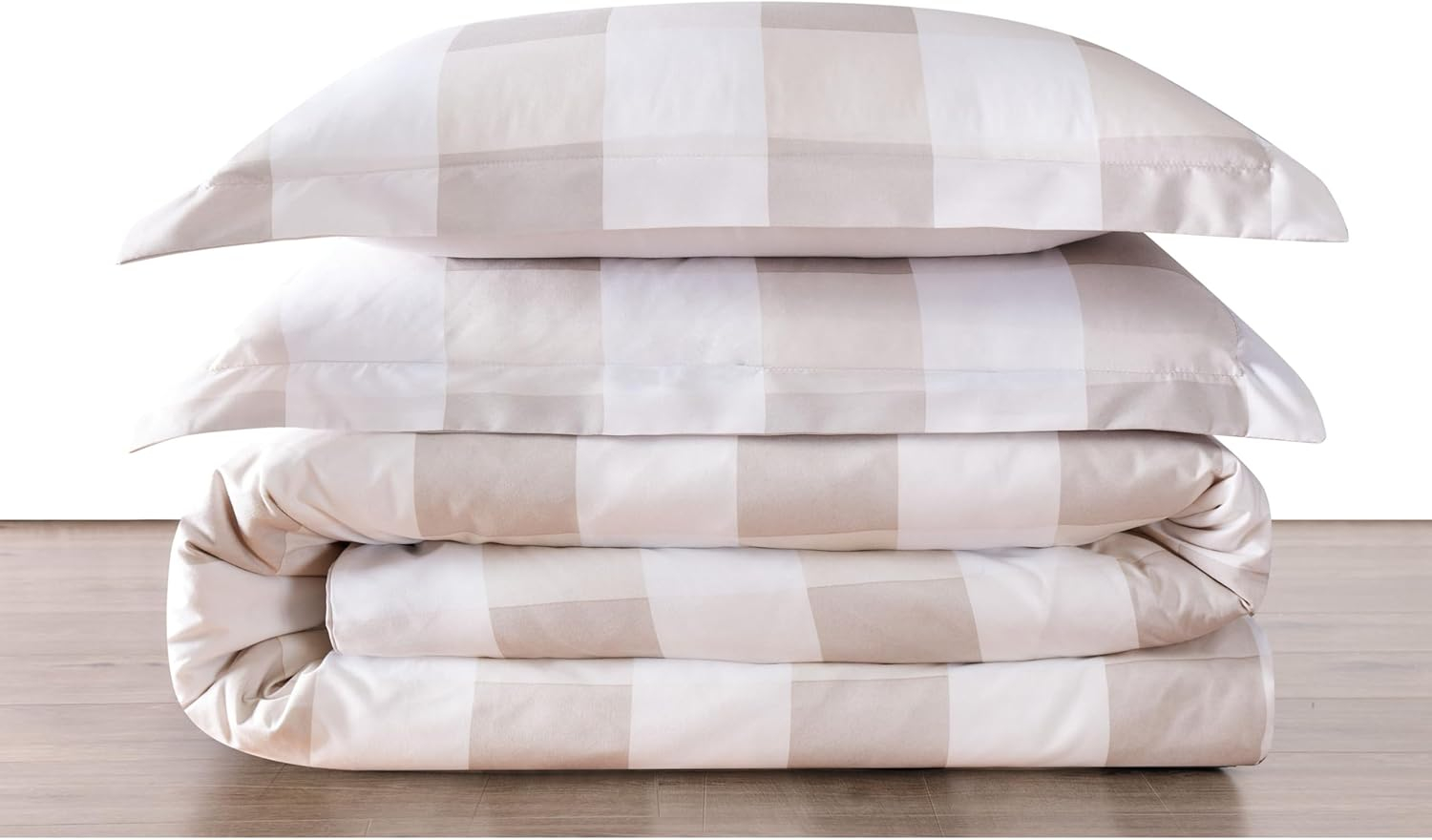 TRULY SOFT Everyday Buffalo Plaid Khaki Twin XL Duvet Set