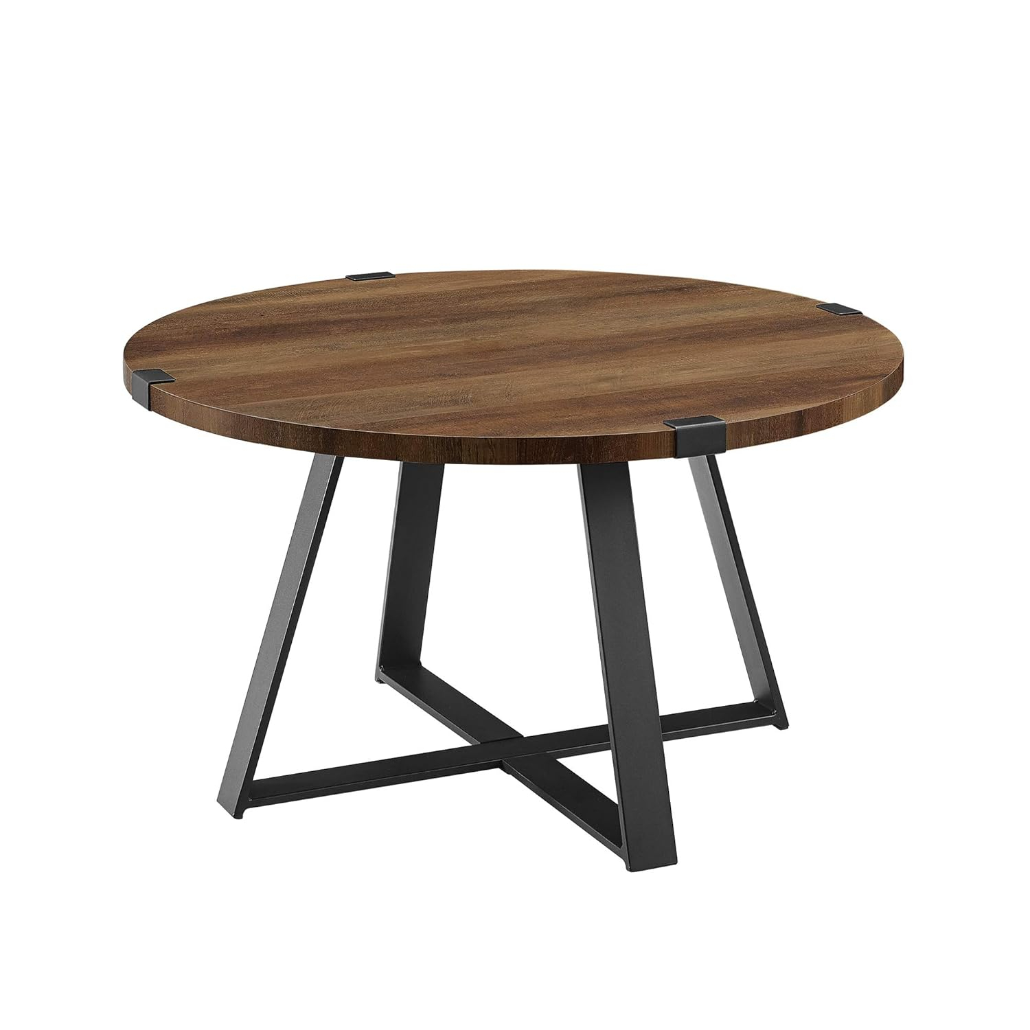 Walker Edison Slate Wrap Leg Coffee Table, Rustic Oak