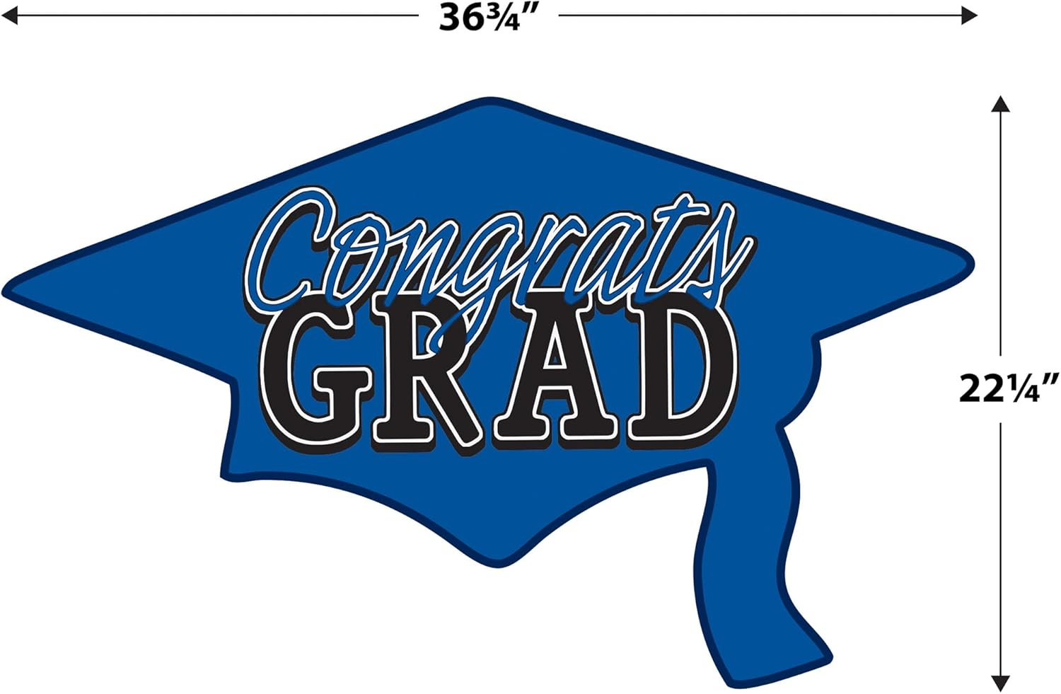 Beistle  22.25 x 36.75 in. Congrats Grad Cutouts, Blue - Pack of 12