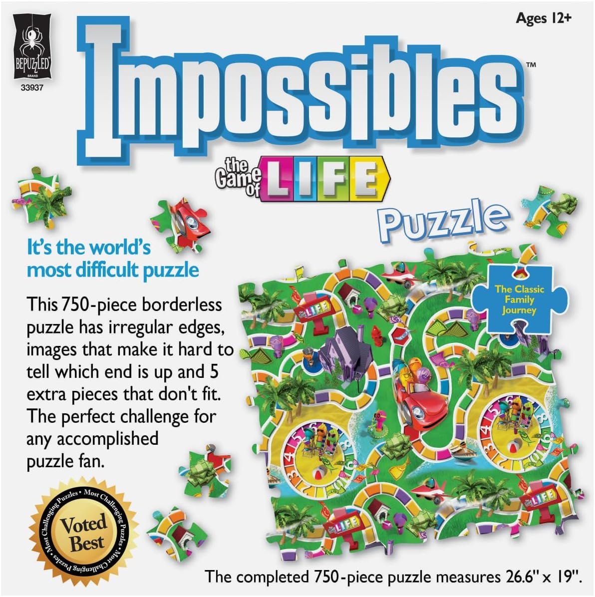 BePuzzled Impossibles Puzzle - Hasbro The Game of Life: 750 Pcs
