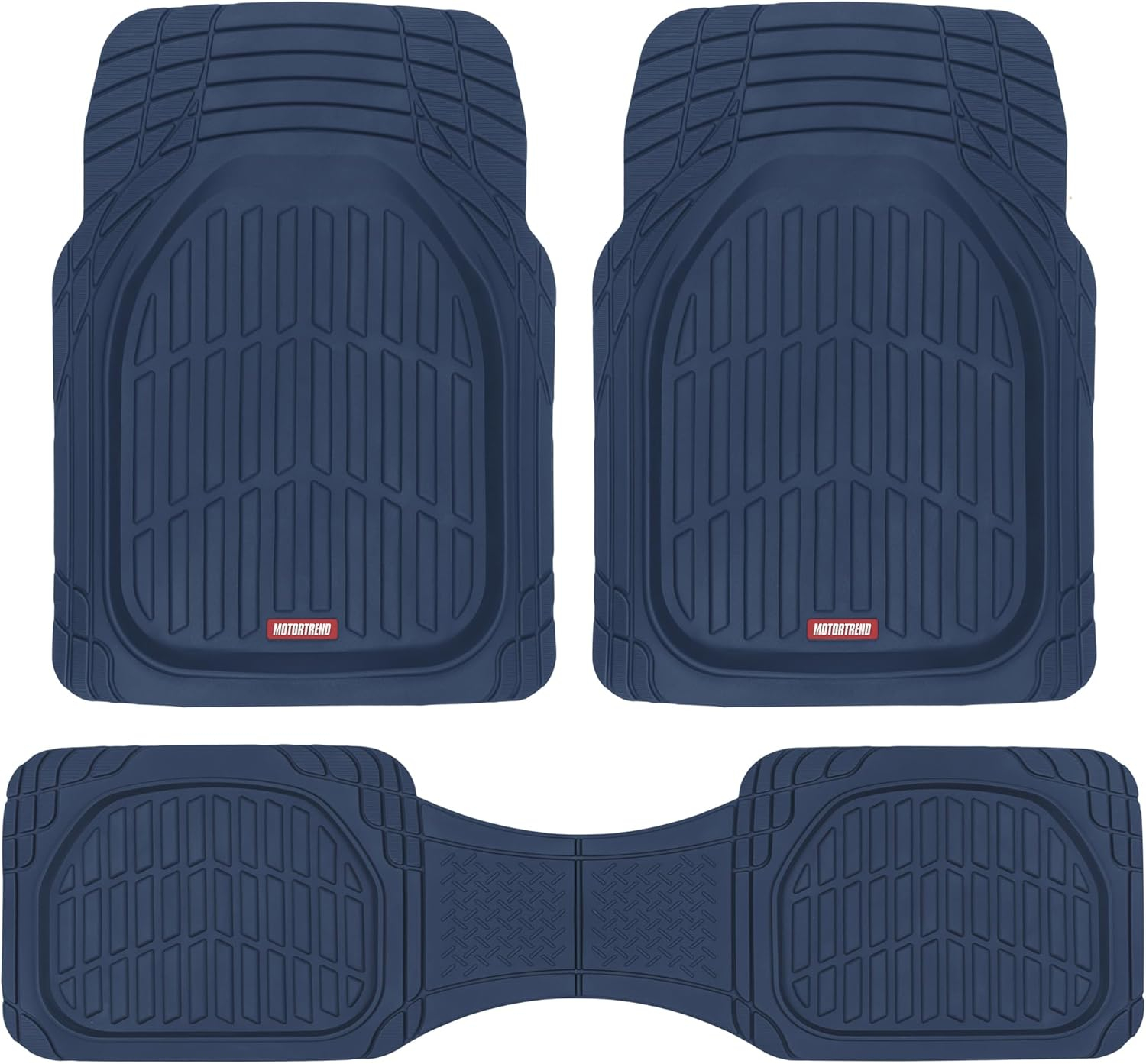 Motor Trend FlexTough Contour - Deep Dish Heavy Duty Rubber Car Floor Mats