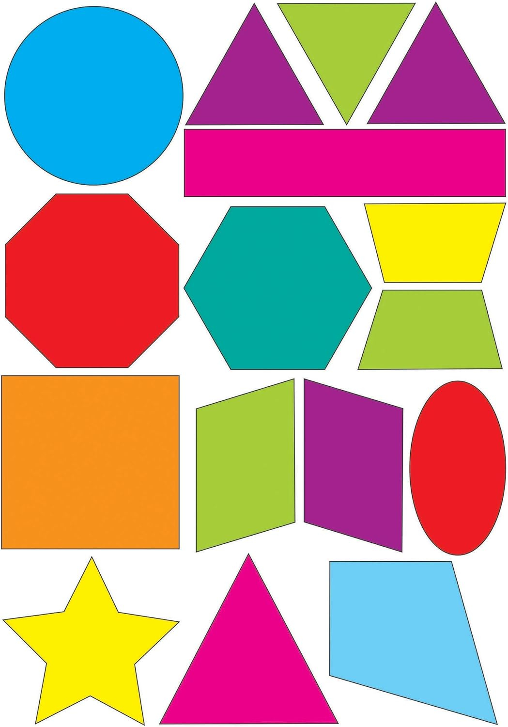 Ashley Productions Math Die-Cut Magnets, Shapes