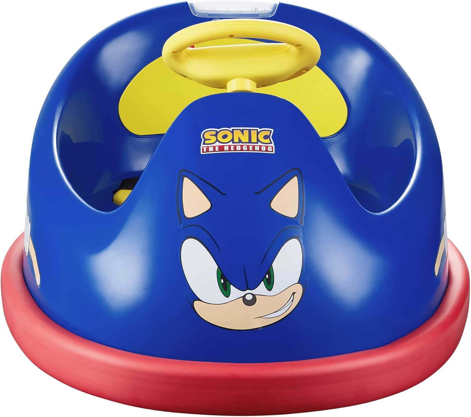 Sonic The Hedgehog 6V Bumper Car, Battery Powered Ride on Toy with Remote for Kids Ages 1.5+, Blue