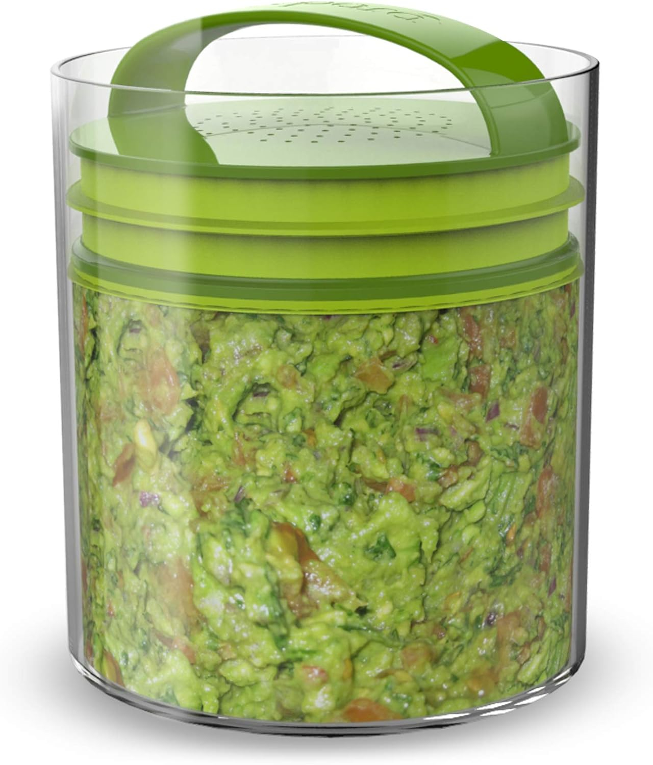 Prepara Green Grocer Super Savor Vacuum Seal Food Storage Container, Green