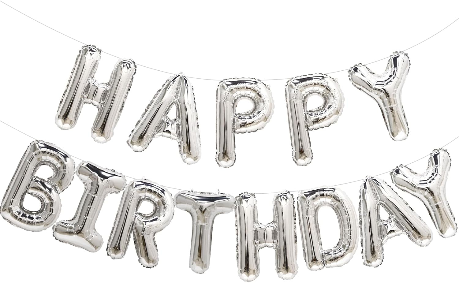 16 inch Happy Birthday Balloons Gold Balloon Banner Aluminum Foil Letters Banner Balloons for Party Supplies and Birthday Decorations