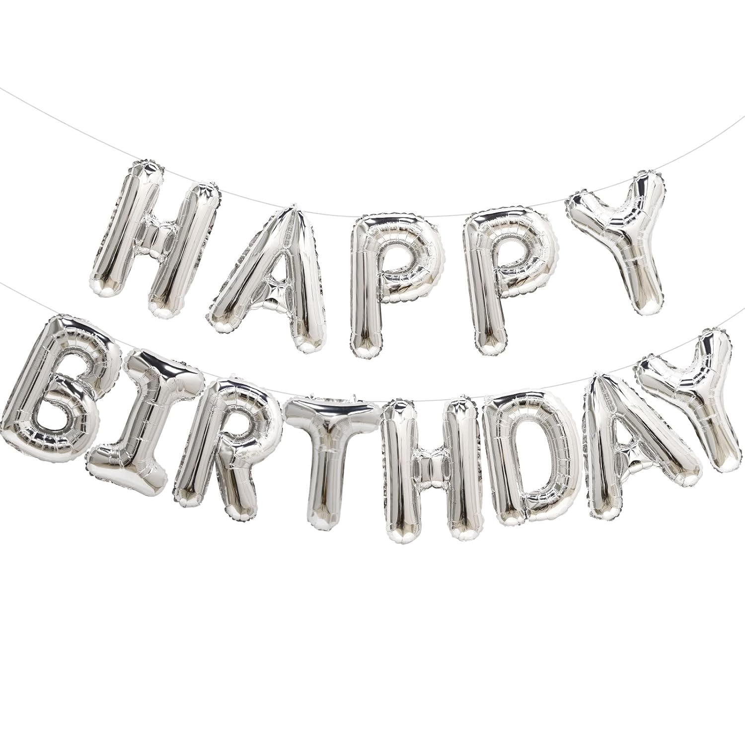 16 inch Happy Birthday Balloons Gold Balloon Banner Aluminum Foil Letters Banner Balloons for Party Supplies and Birthday Decorations