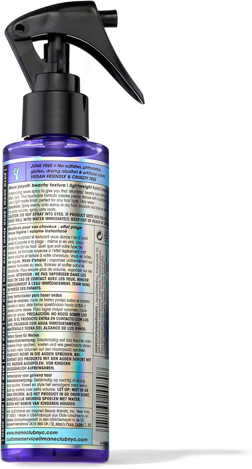 Mane Club Wavy Baby Wave Texture Spray, 5.3 FL OZ