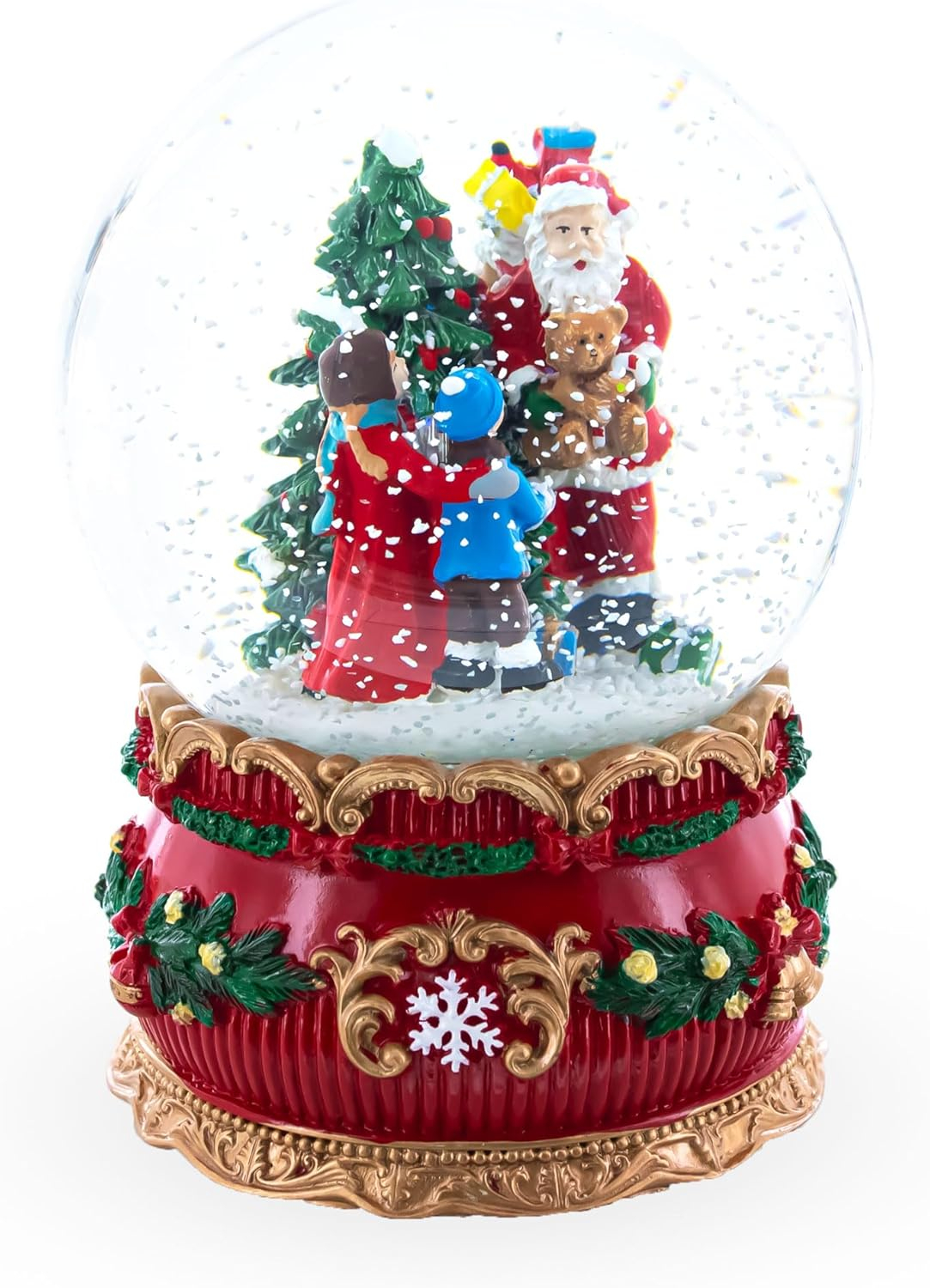 Santa's Gift Giver Musical Snow Water Globe