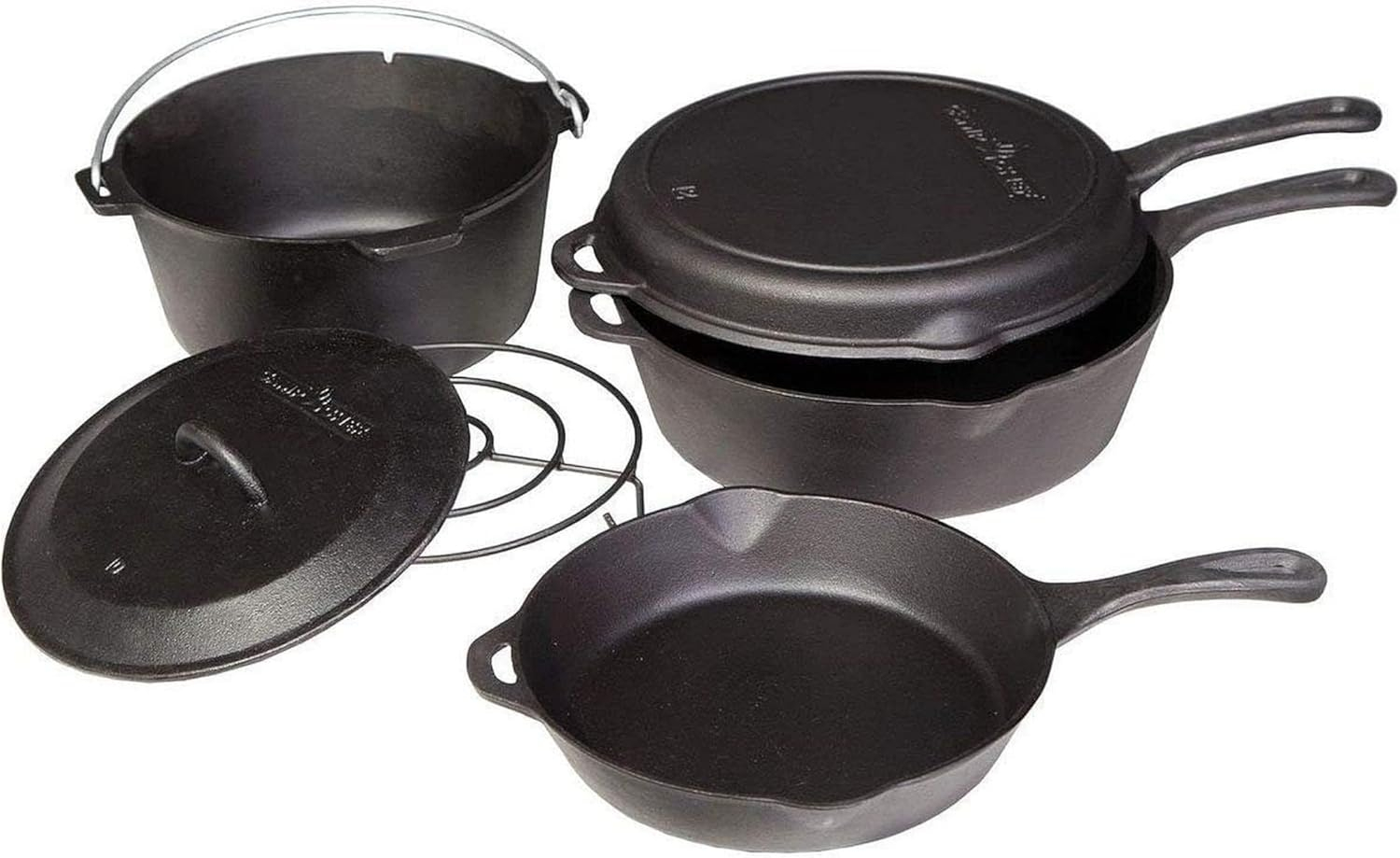 Camp Chef 6 -Pack Cast iron Grill pan set
