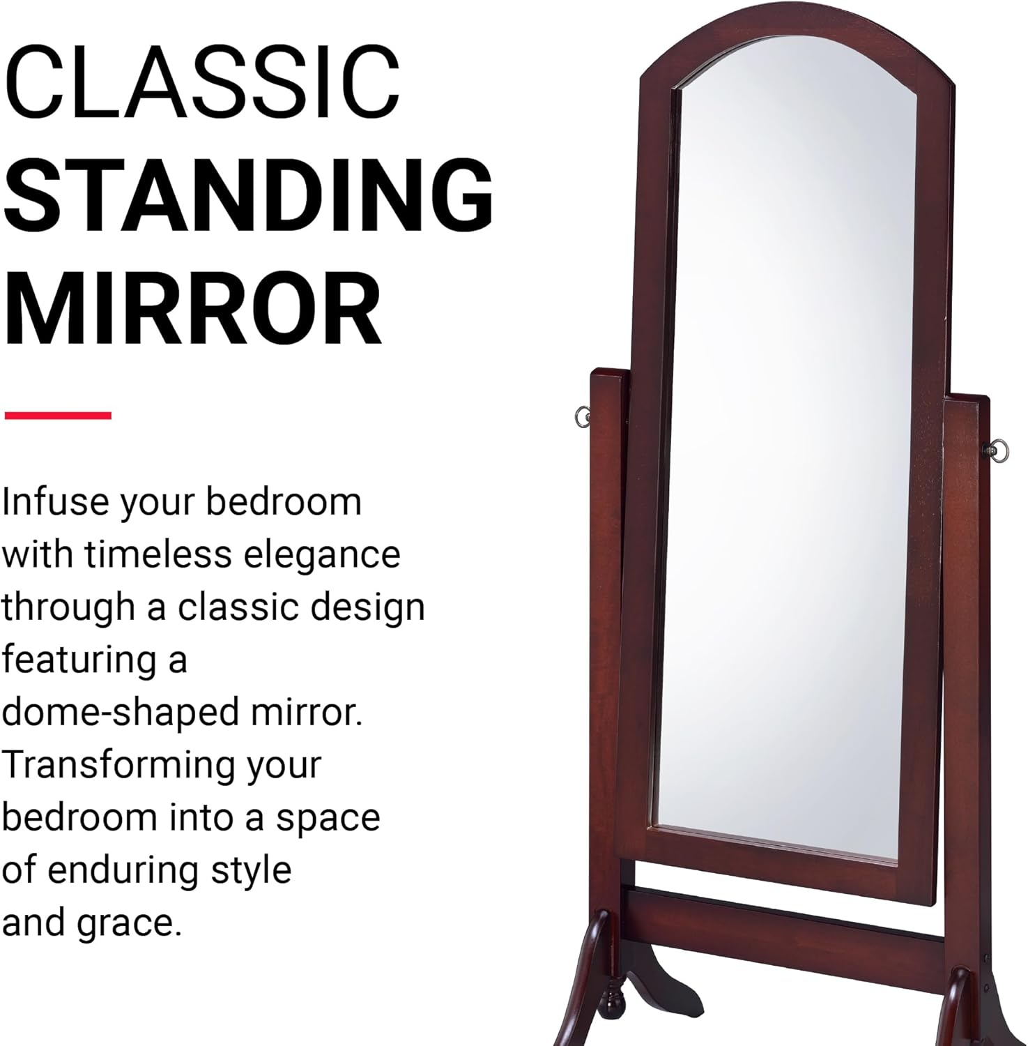 Barrington Cheval Floor Mirror - A/N Walnut Brown