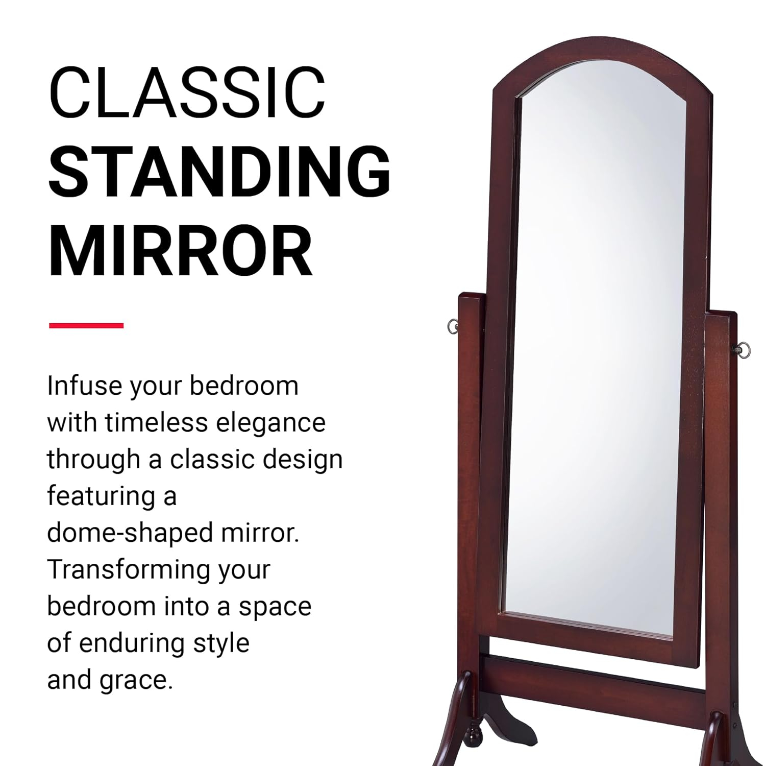 Barrington Cheval Floor Mirror - A/N Walnut Brown