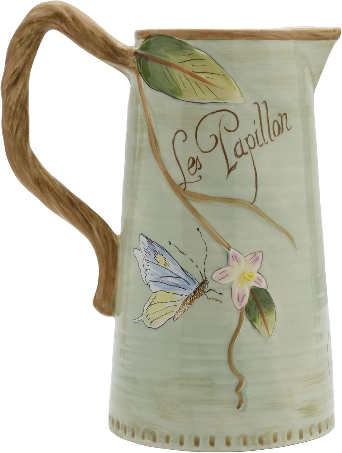 Fitz & Floyd Fitz and Floyd Toulouse Pitcher, 2 1/2-Quart, Green