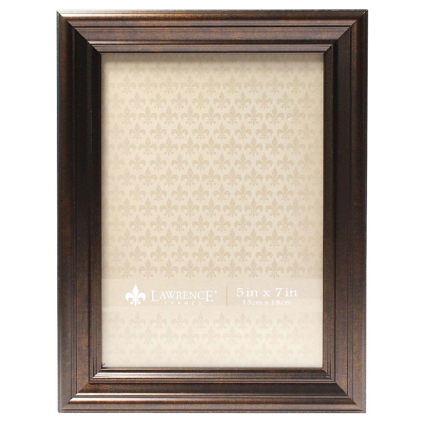 Lawrence Frames 5x7 Classic Detailed Oil Rubbed Bronze Picture Frame 535557
