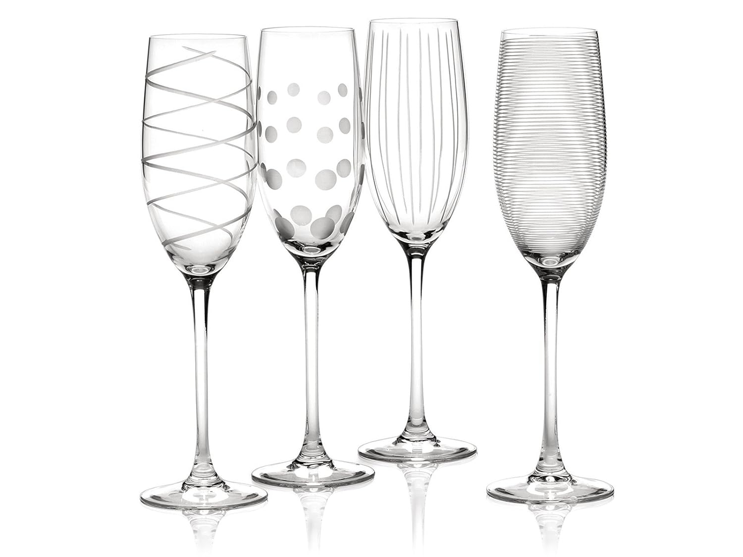 Mikasa Cheers 8-Ounce Champagne Flutes, Service for 4