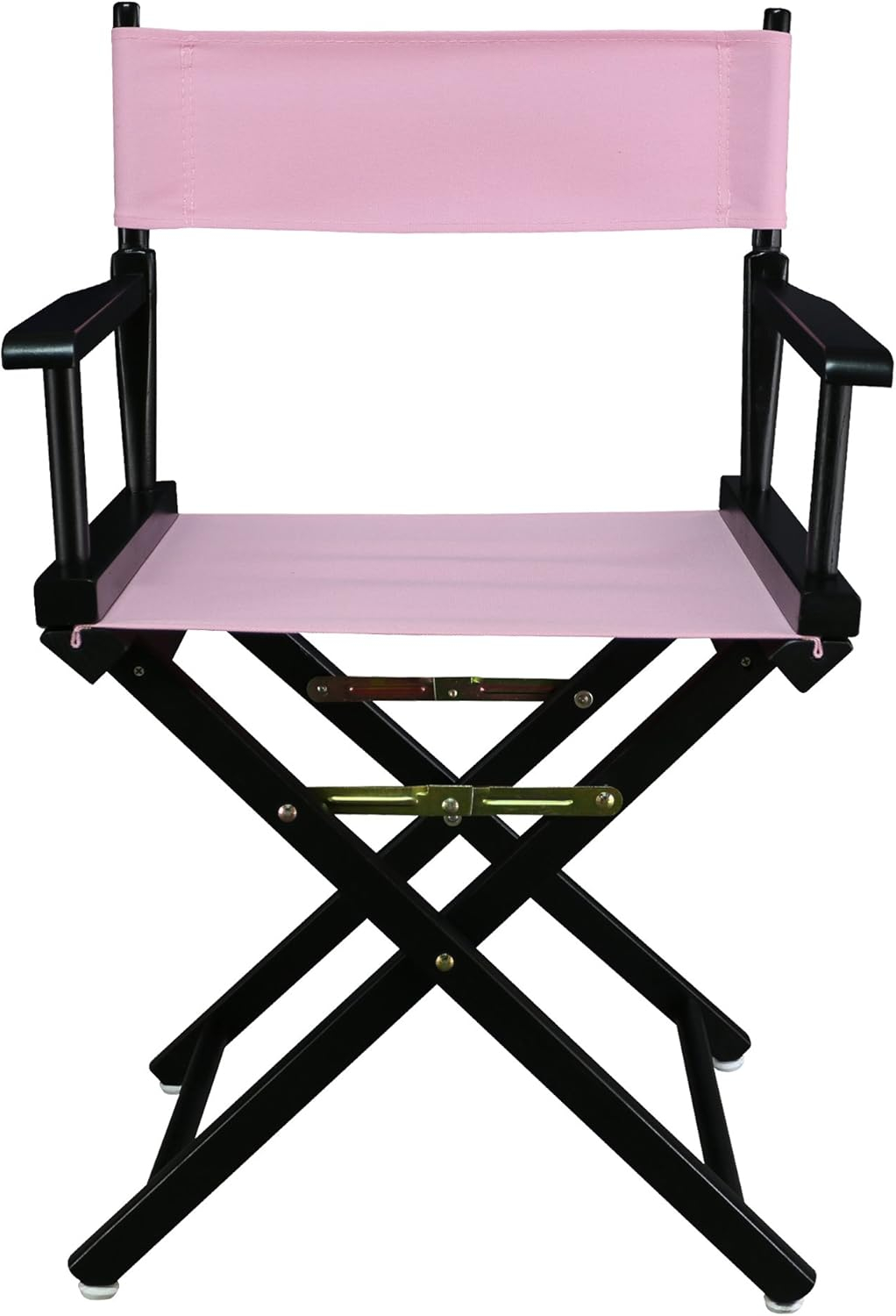 "18" Director's Chair Black Frame-Pink Canvas"