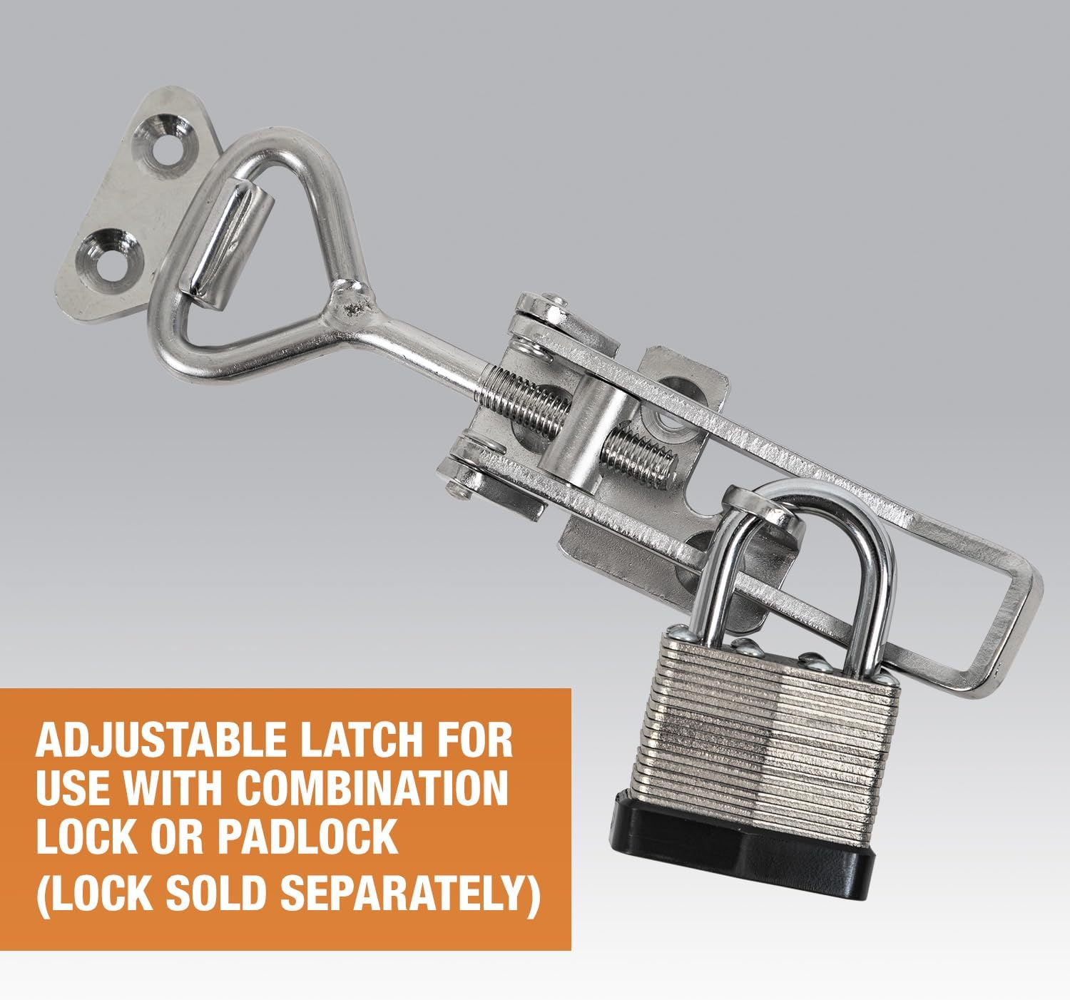 Heavy Duty Stainless Steel Adjustable-Grip Cabinet Draw Latch