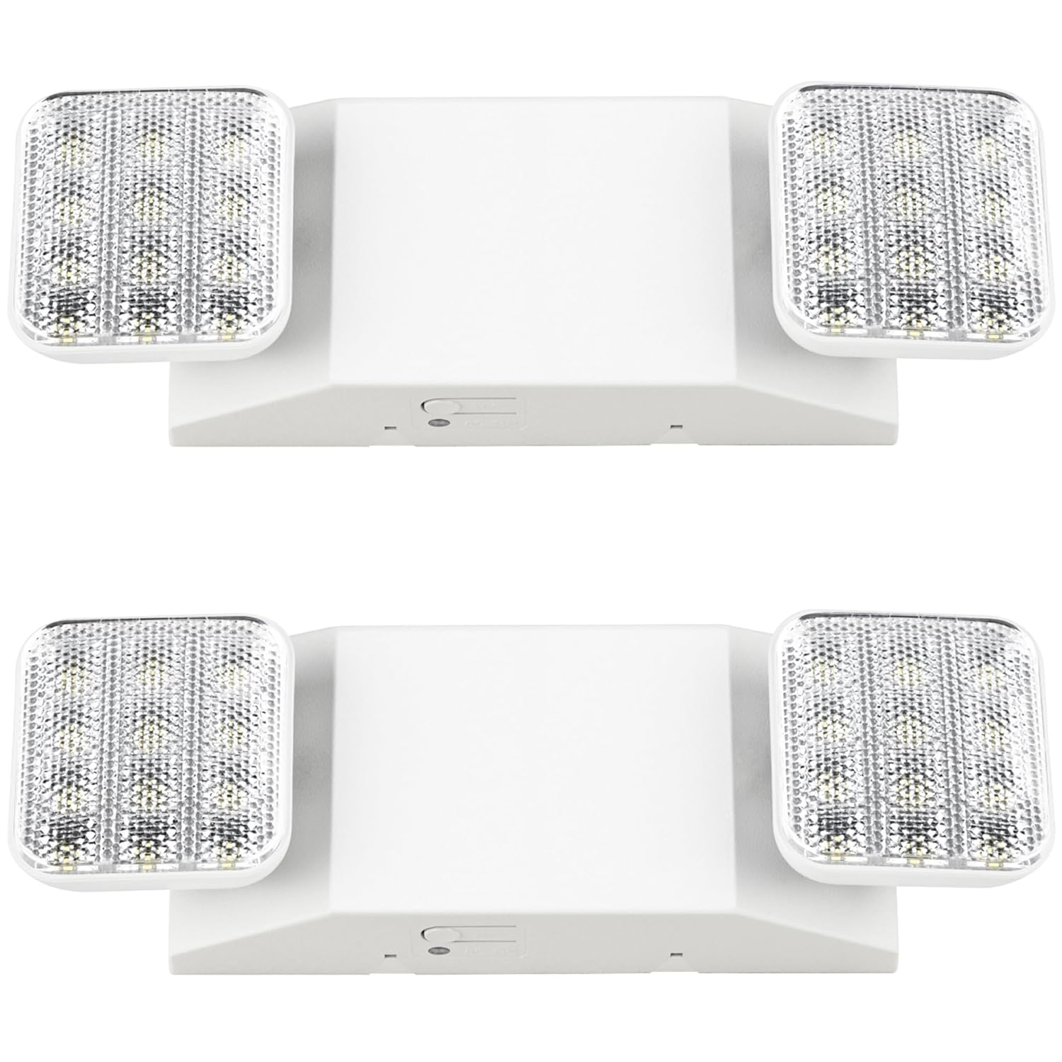 Sunco LED Emergency Lights, Commercial Lighting for Business, Power Outages, Offices, with Backup Battery (90 Minutes), Wall Mount, Hard Wired, 120-277V, Fire Resistant (94V-0) UL 2 Pack.