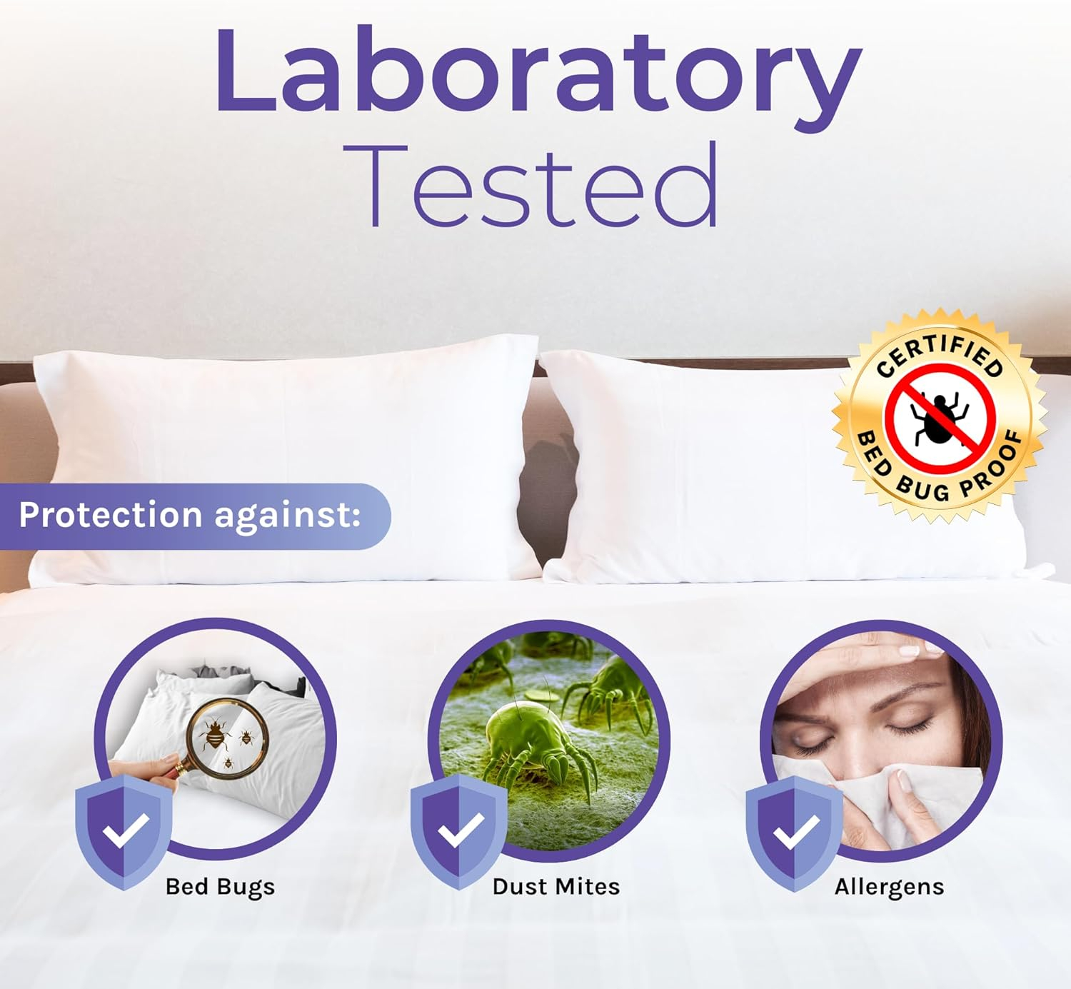 Natural Tear-Free Heavy Duty Vinyl Mattress Cover (Crib) - Waterproof, Anti-Bed Bug and Allergen-proof, Zippered Encasement - 28" x 52" x 6" Deep - Durable Protection for Hospitals & Homes