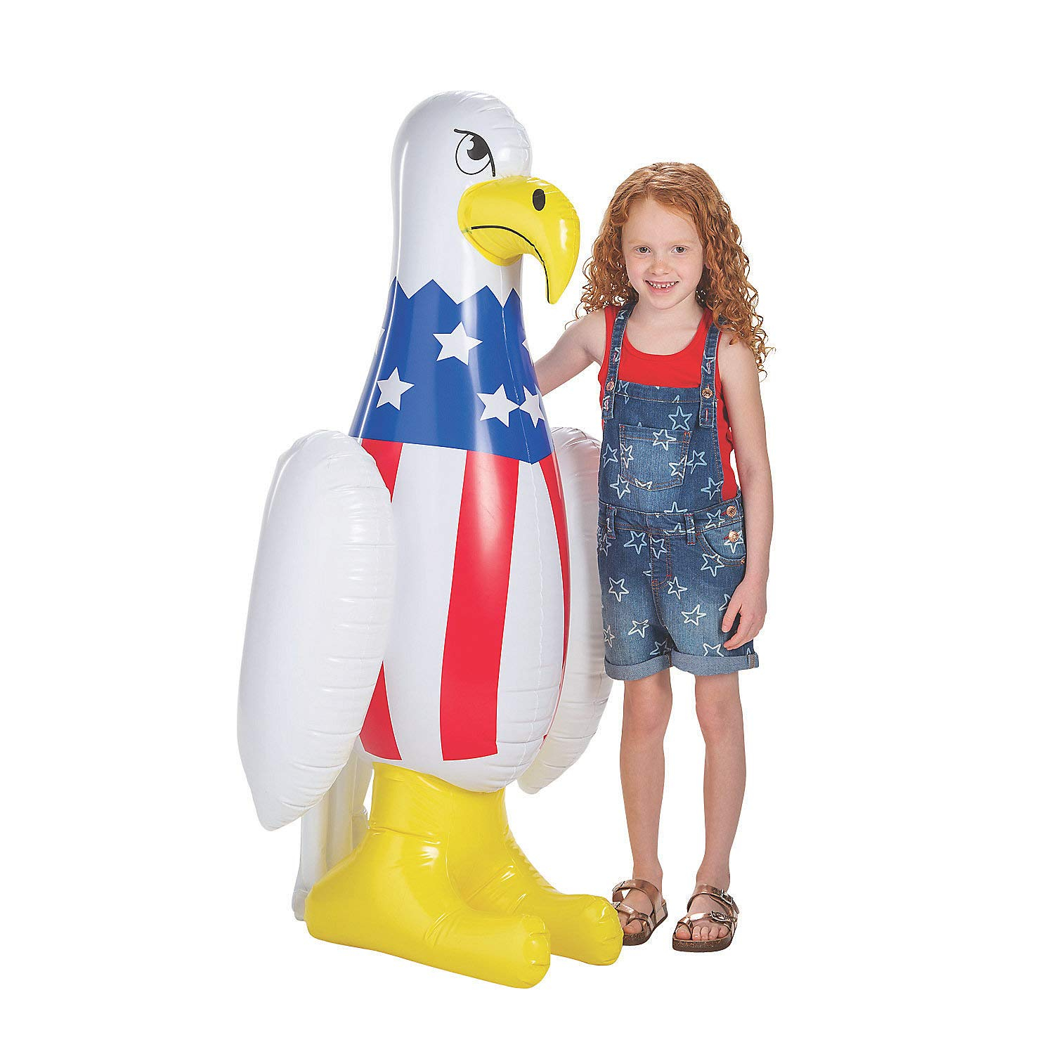 Patriotic Inflatable Bald Eagle, Over 4 Feet Tall, Vinyl