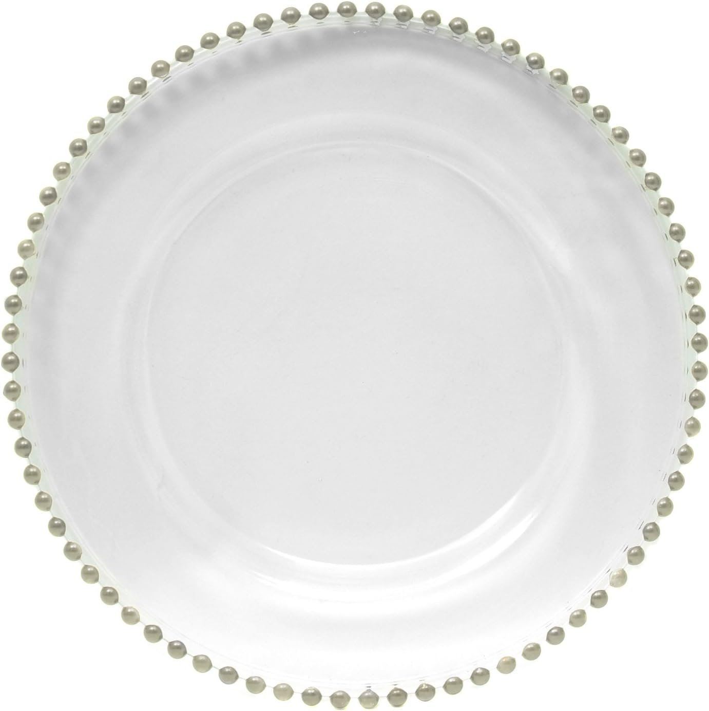 Charge it by Jay Turkish Glass Silver Beaded Charger Plate