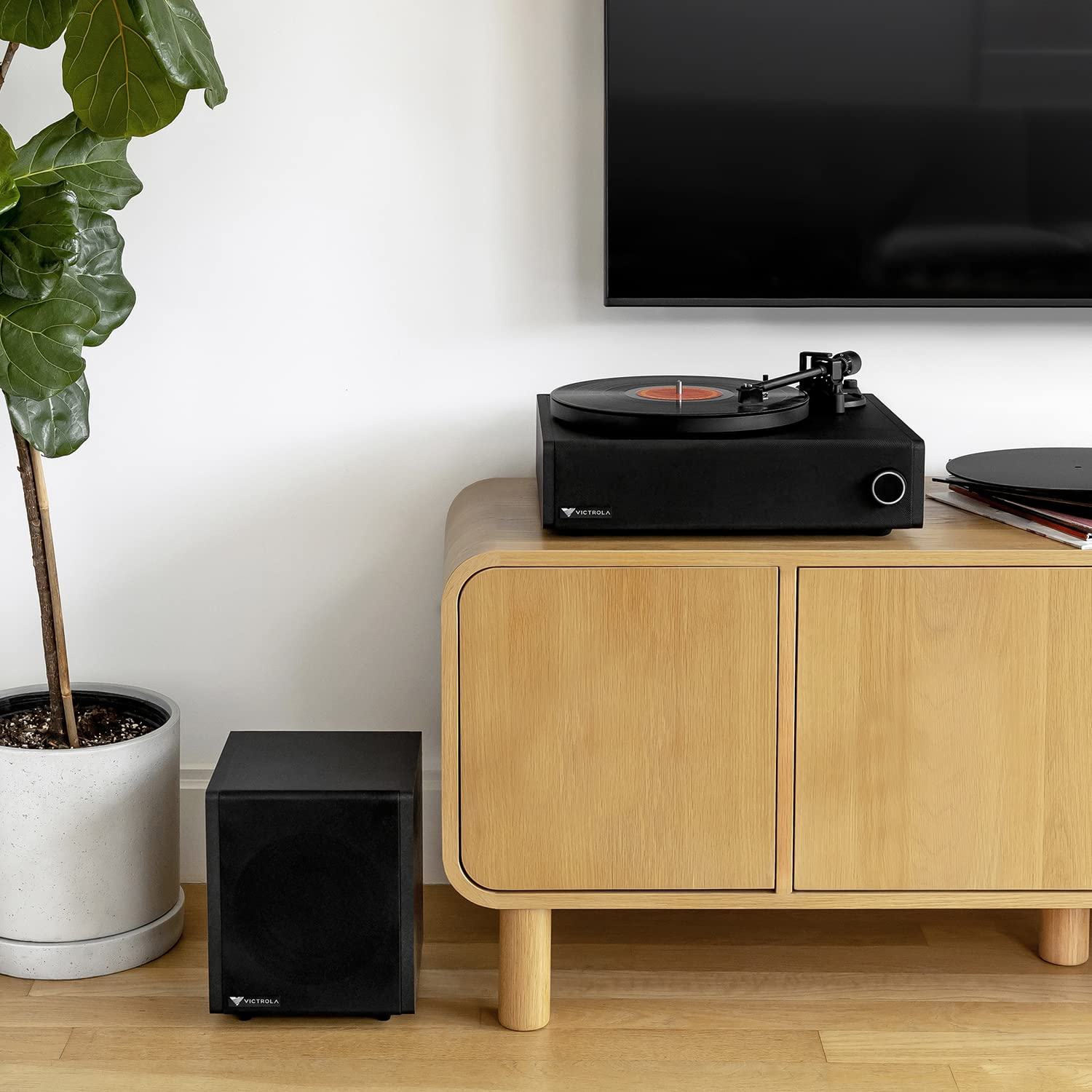 Victrola Premiere V1 Turntable Stereo Soundbar System (Espresso)