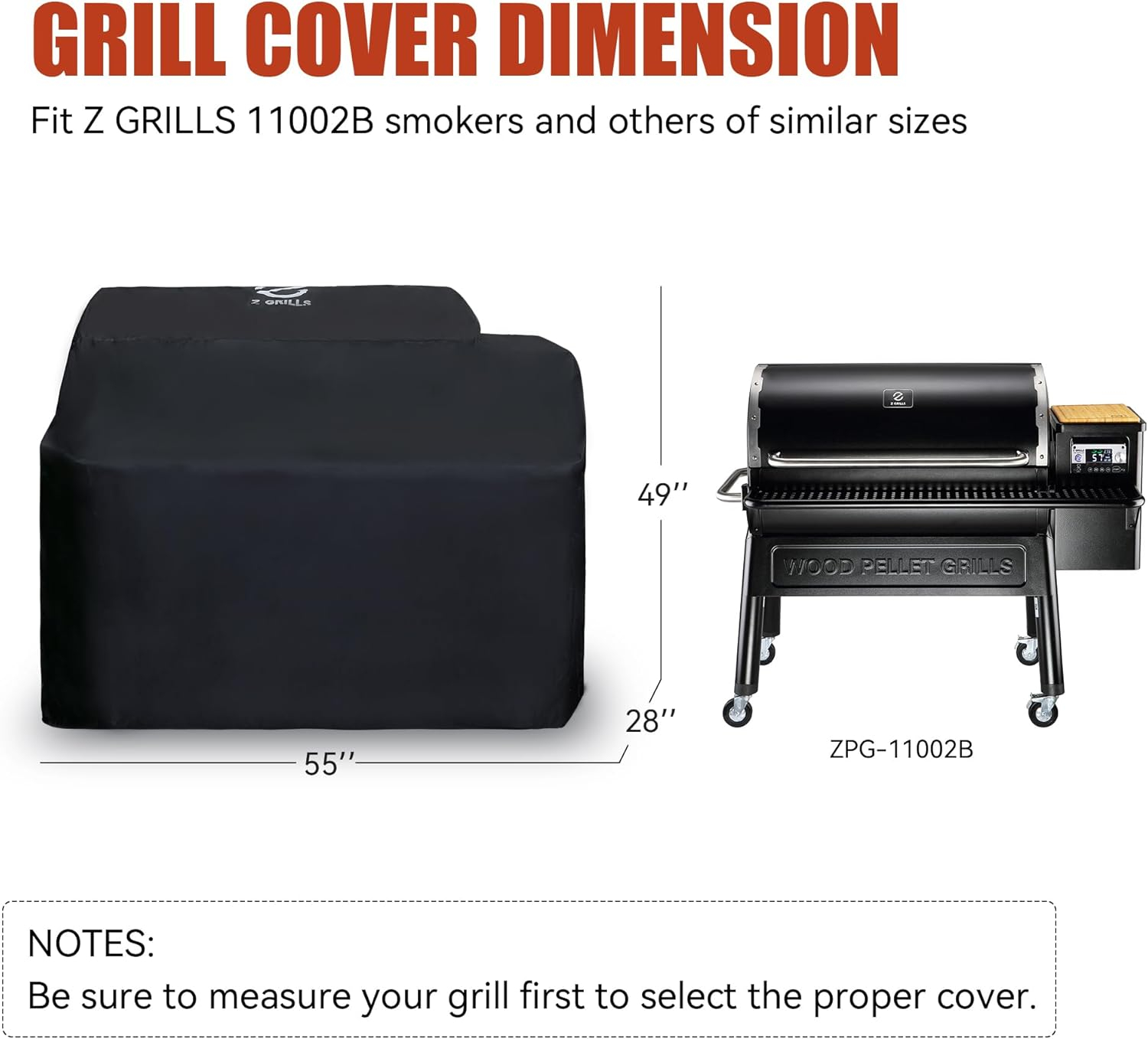 11002B Grill Cover Upgraded 600D Polyester Fabric