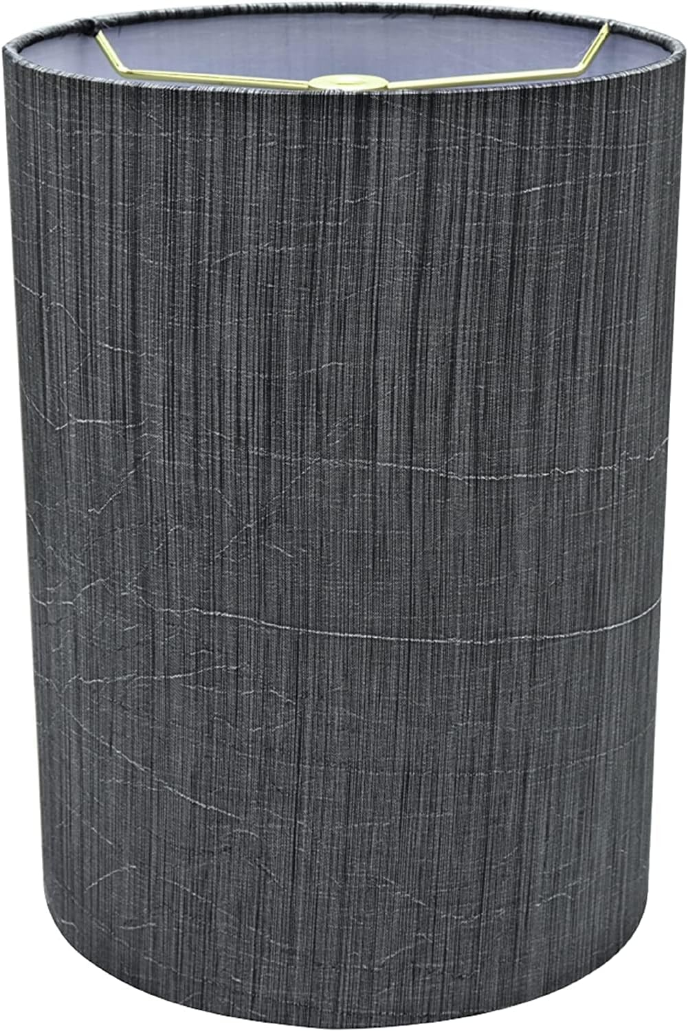 Aspen Creative 31259 Transitional Drum (Cylinder) Shaped Spider Construction Lamp Shade in Grey & Black, 8" wide (8" x 8" x 11")