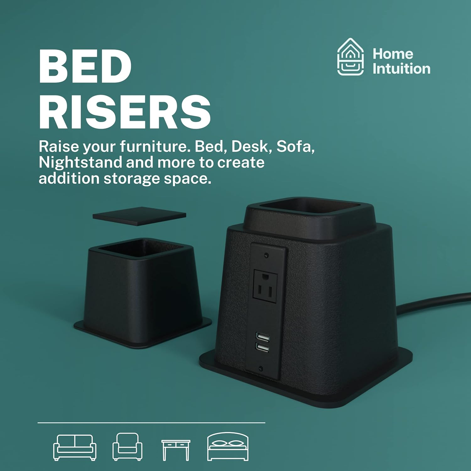 10.5'' Bed Risers (Set of 4)