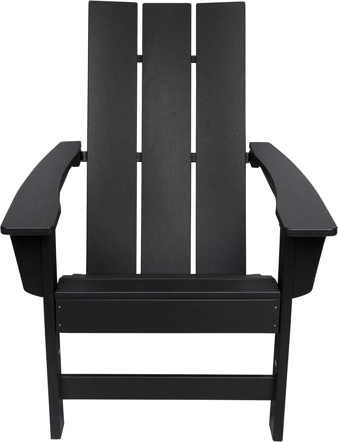 Black HDPE Modern Adirondack Chair with Arms