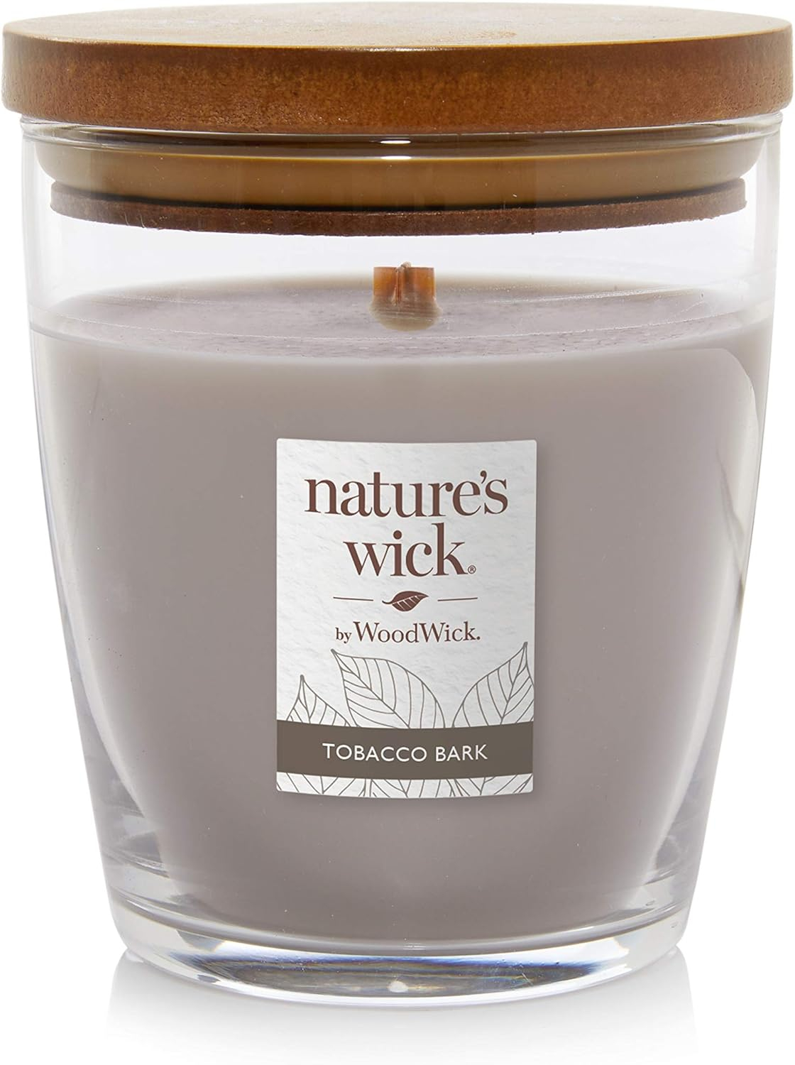 Nature's Wick Tobacco Bark Candle, Medium Jar