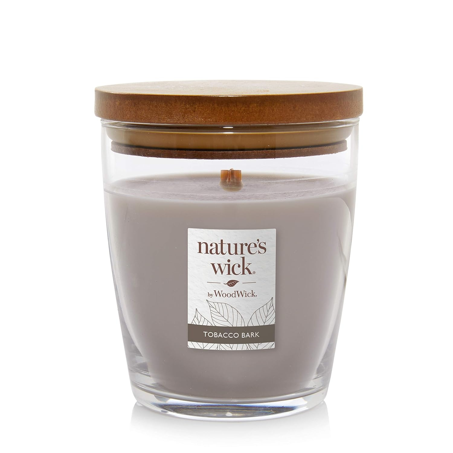 Nature's Wick Tobacco Bark Candle, Medium Jar