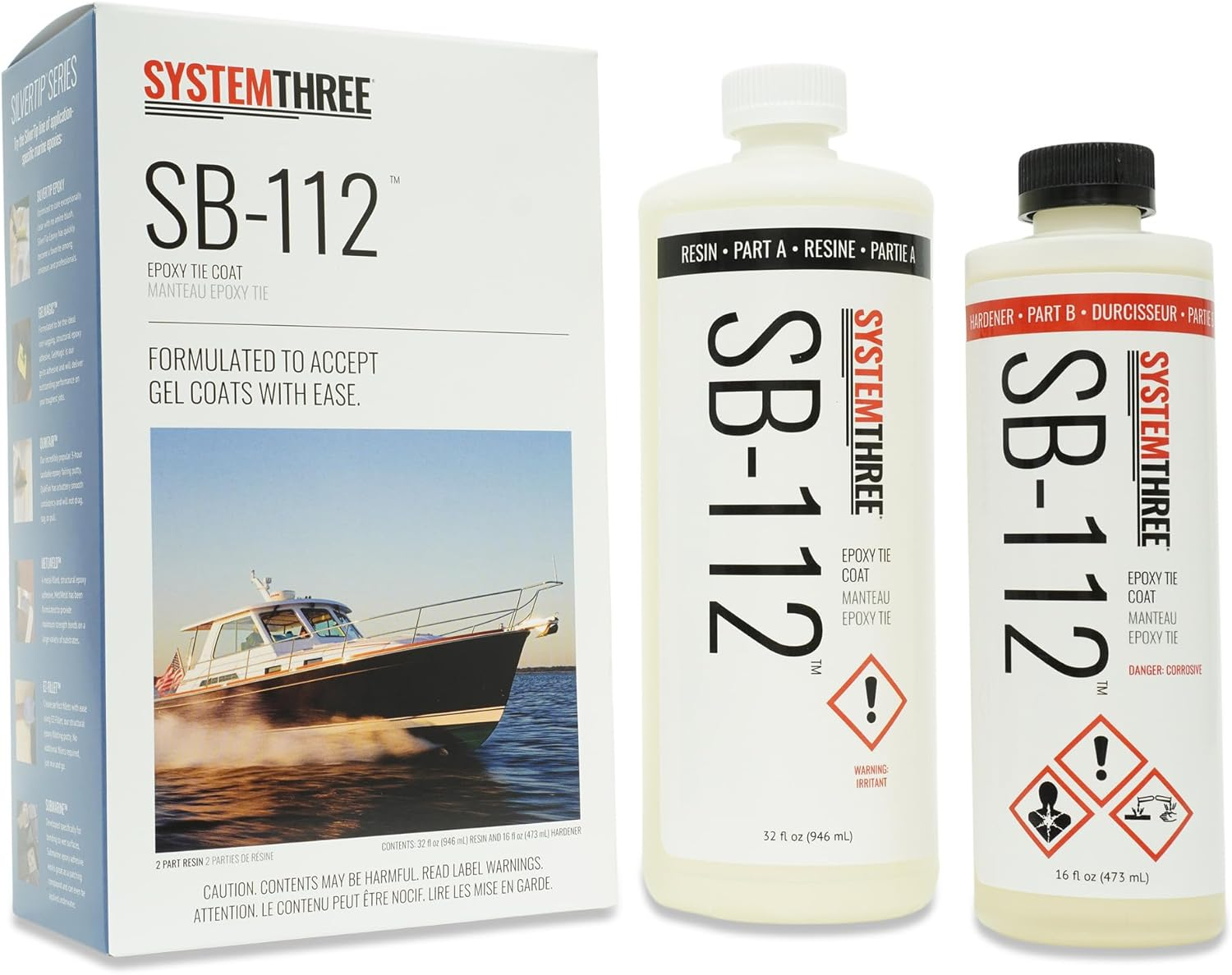 SB-112 Clear UV-Resistant Epoxy Tie Coat Kit, 1.5 Quart