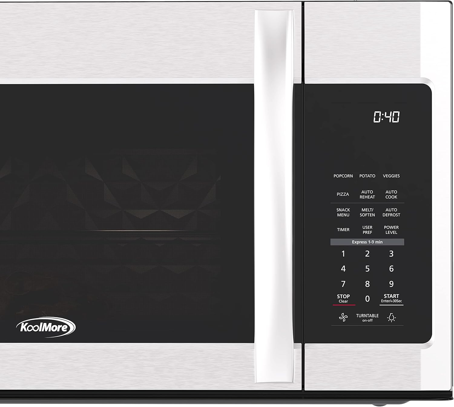 KoolMore 1.9 Cu. ft. Over the Range Stainless Steel Microwave.