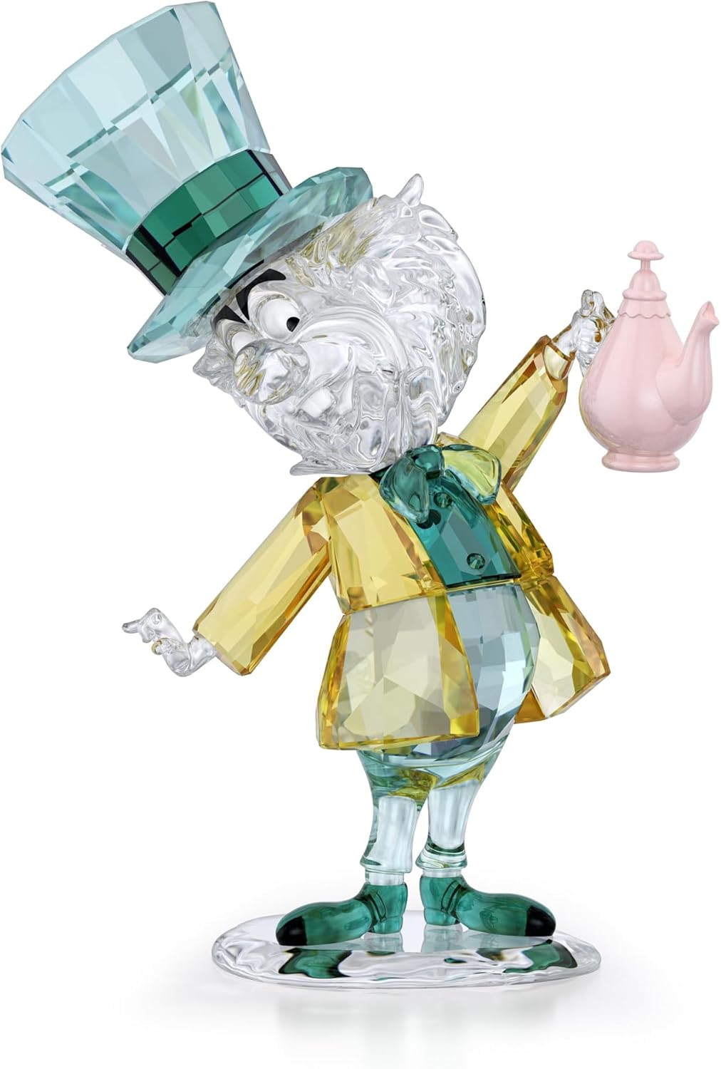 Mad Hatter Multicolor Crystal Figurine with Metal Accents