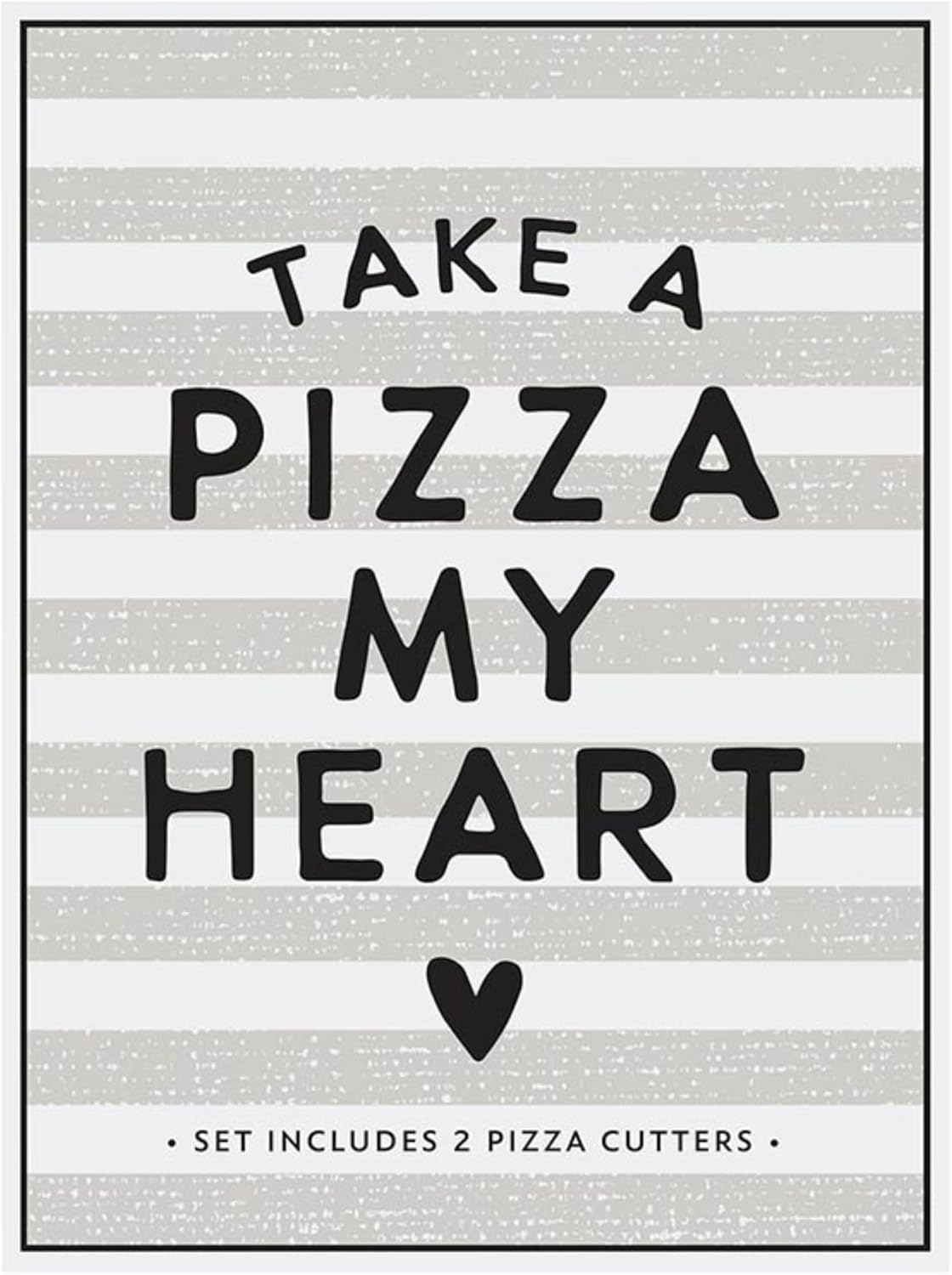 Santa Barbara Design Studio Pizza Knife and Cutter Set Gift Book Box, 2-Count, Pizza My Heart