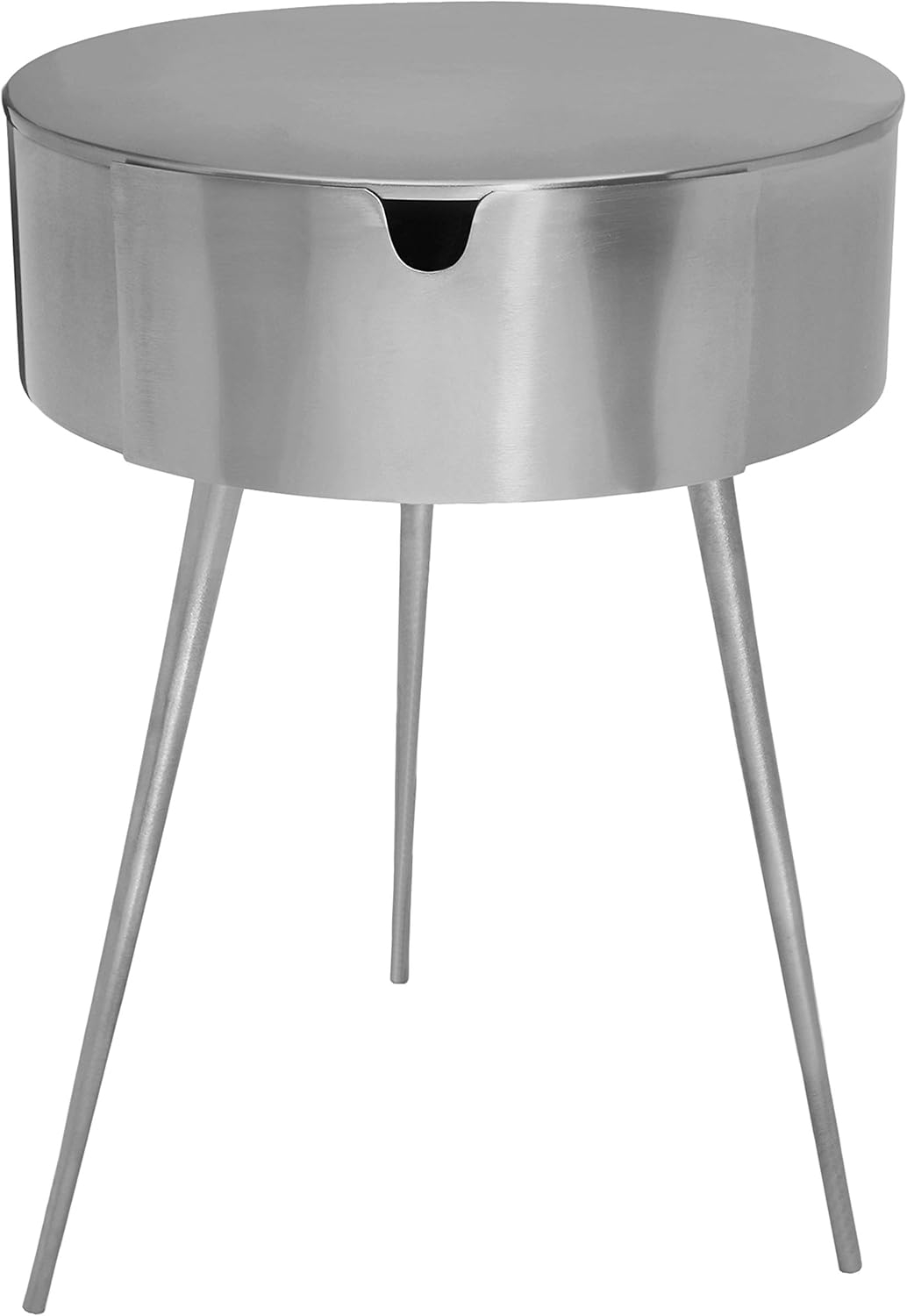 Meridian Furniture Bali Silver Metal Nightstand