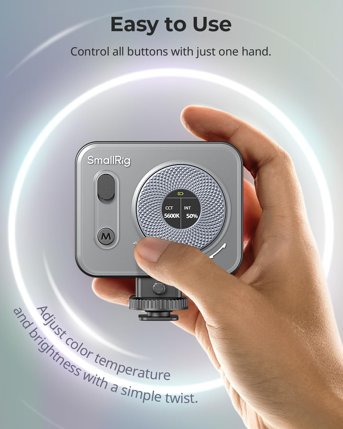 SMALLRIG Vibe P96 Pro Led Video Light, Portable Camera Light for Photography, Cold Shoe Light, CRI95+, 2500-6500K, 5 Effects, Fill Light Accessories for Content Creator, Streaming Black 4660