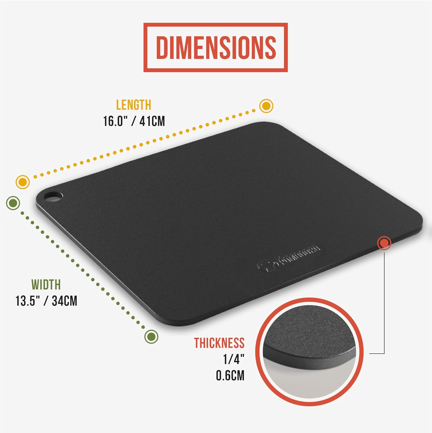 Chef Pomodoro Pizza Steel for Oven, 16 x 13.5 x 0.25 Thick, Baking Steel for Grill, Original Artisan Pizza Stone