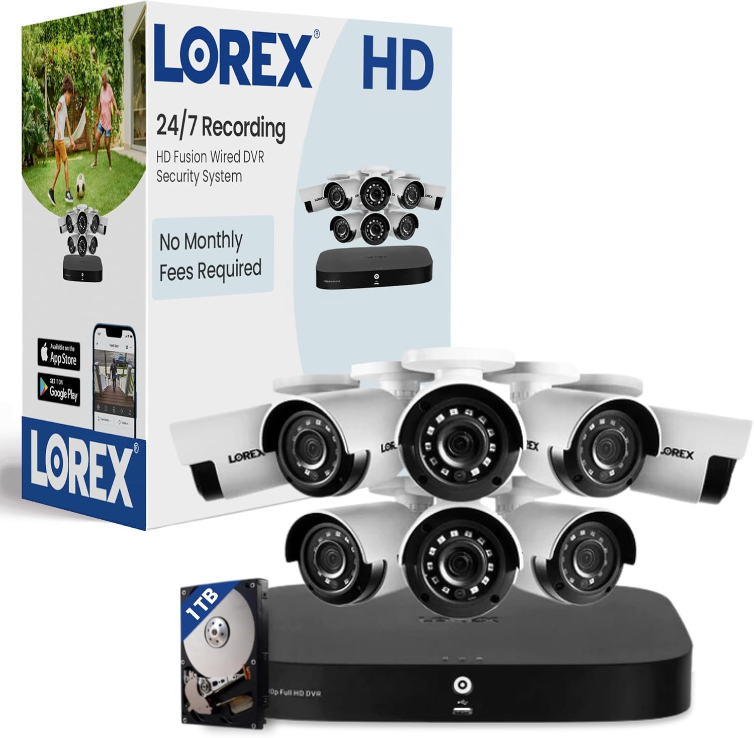 Lorex 1080p HD Wired DVR Security System with 8 Weatherproof Cameras