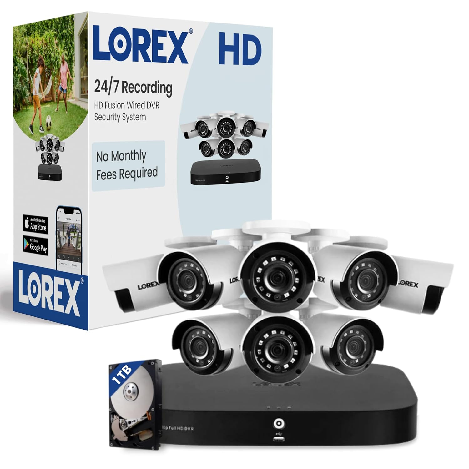 Lorex 1080p HD Wired DVR Security System with 8 Weatherproof Cameras