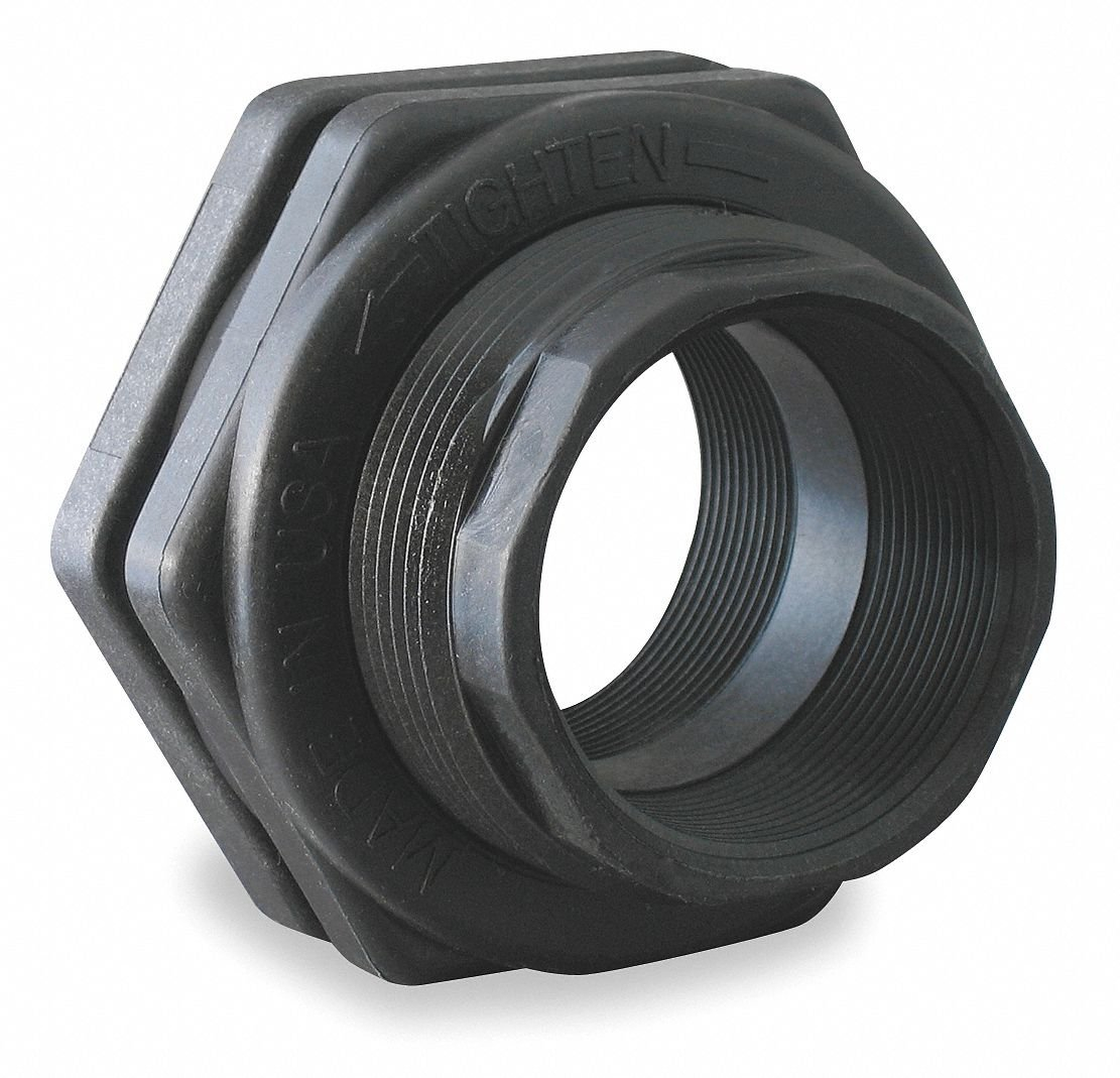 Banjo Bulkhead Tank Fitting,EPDM,2 3/16"L,Poly TF050