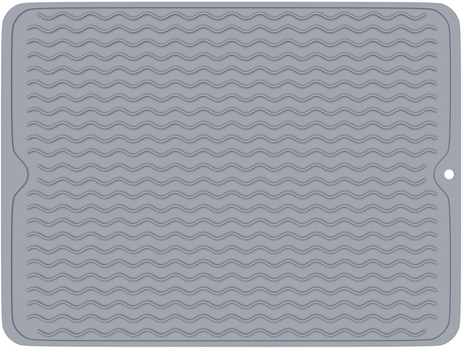 Silicone Dish Drying Mat, Non-Slip Dishwashing Mat for Kitchen Counter, Easy Clean, Waterproof, Heat-Resistant Silicone Mat 16''x12'' C49