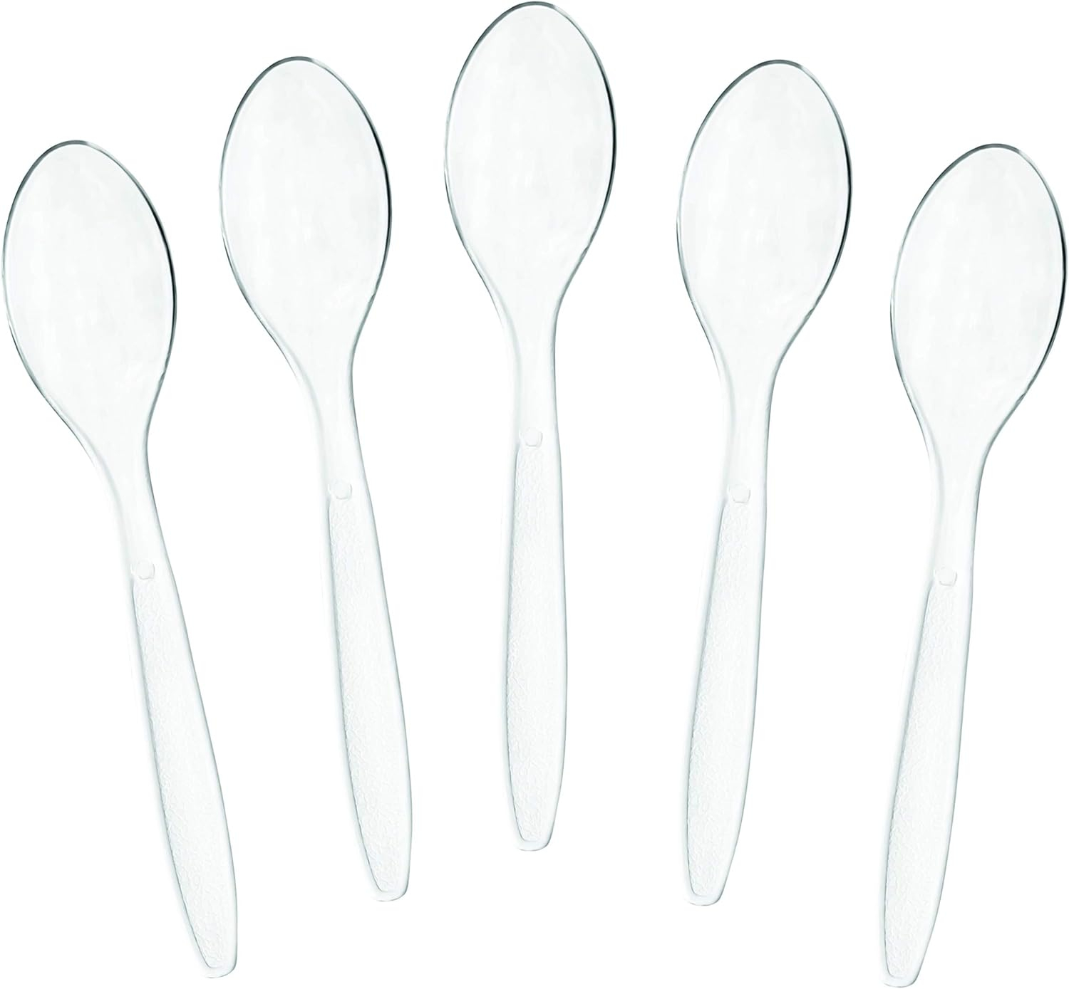 Elegant Clear Heavy-Duty Plastic Disposable Spoons Pack