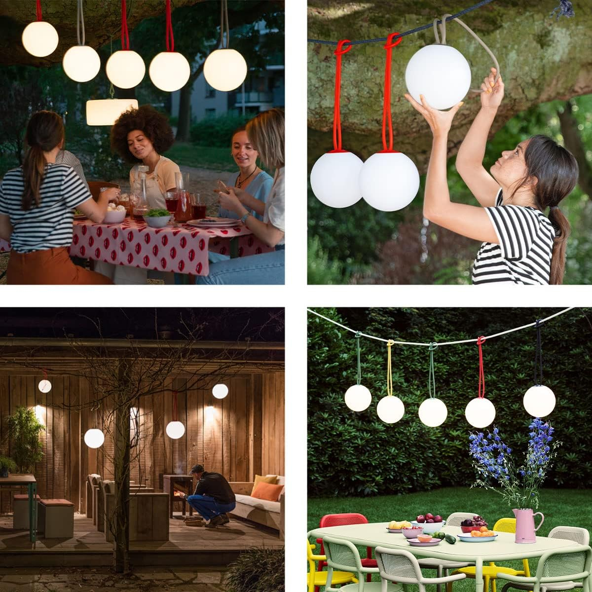 Taupe Cordless LED Hanging and Freestanding Light