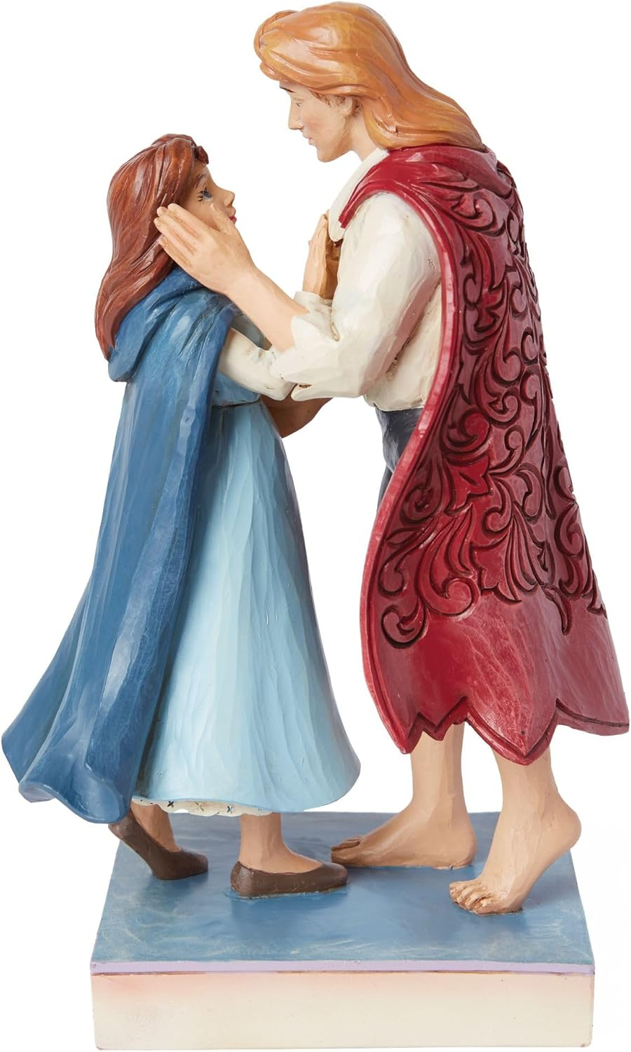 Hand-Painted Resin Belle and Prince Figurine, 7.87 Inch