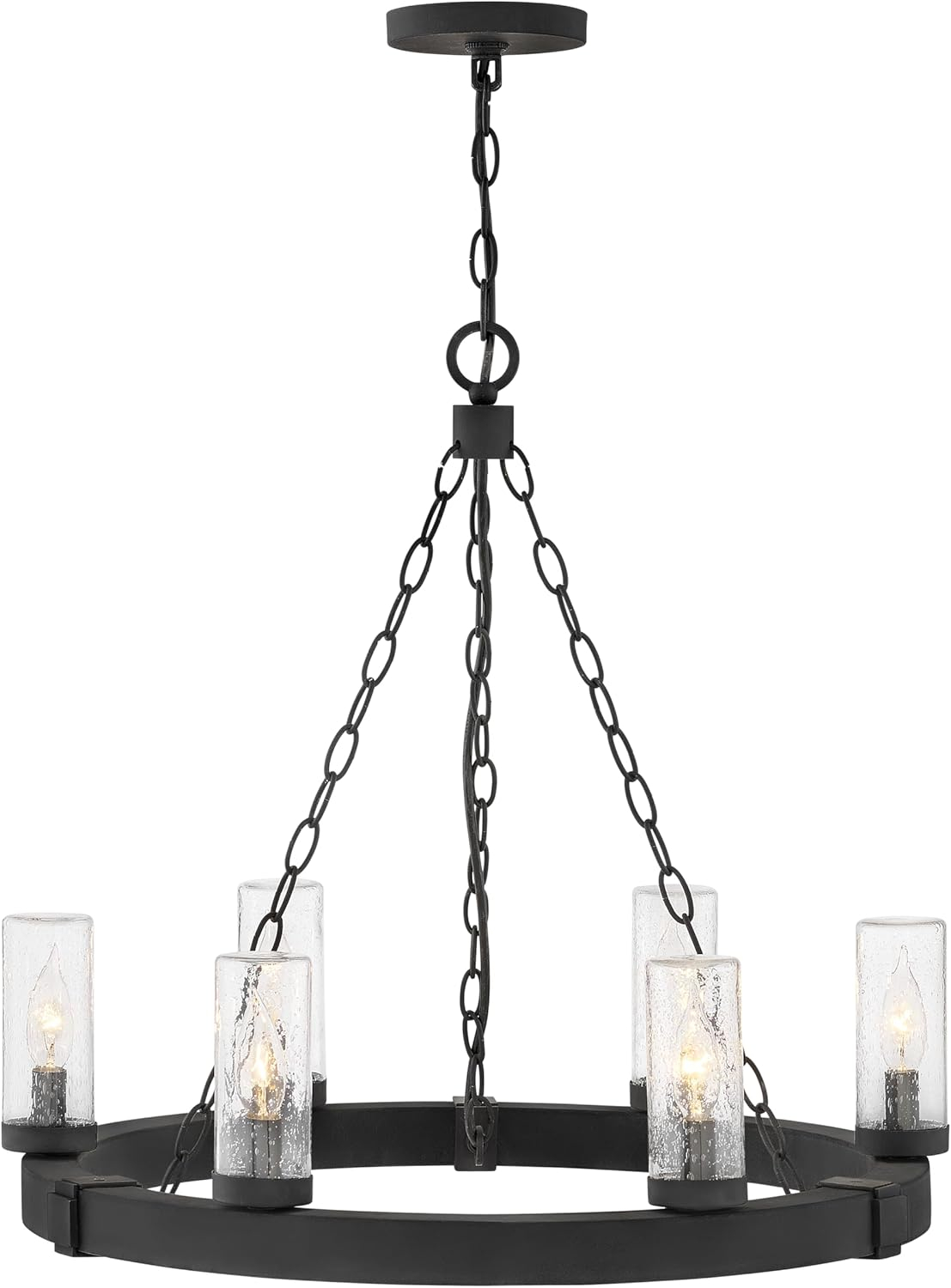Hinkley Lighting - Sawyer - 30W 6 LED Outdoor Medium Hanging Lantern In Rustic