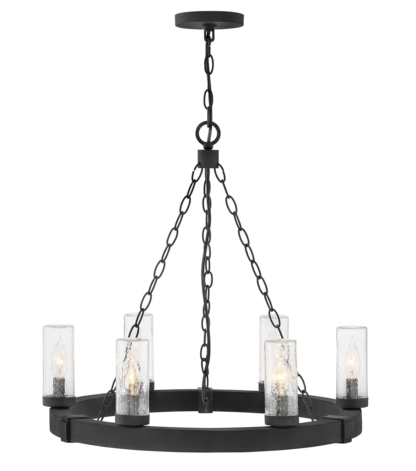 Hinkley Lighting - Sawyer - 30W 6 LED Outdoor Medium Hanging Lantern In Rustic