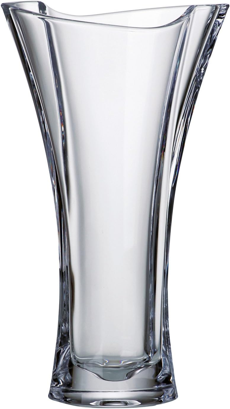 Elegant Clear Crystal Trumpet Vase for Table Decor