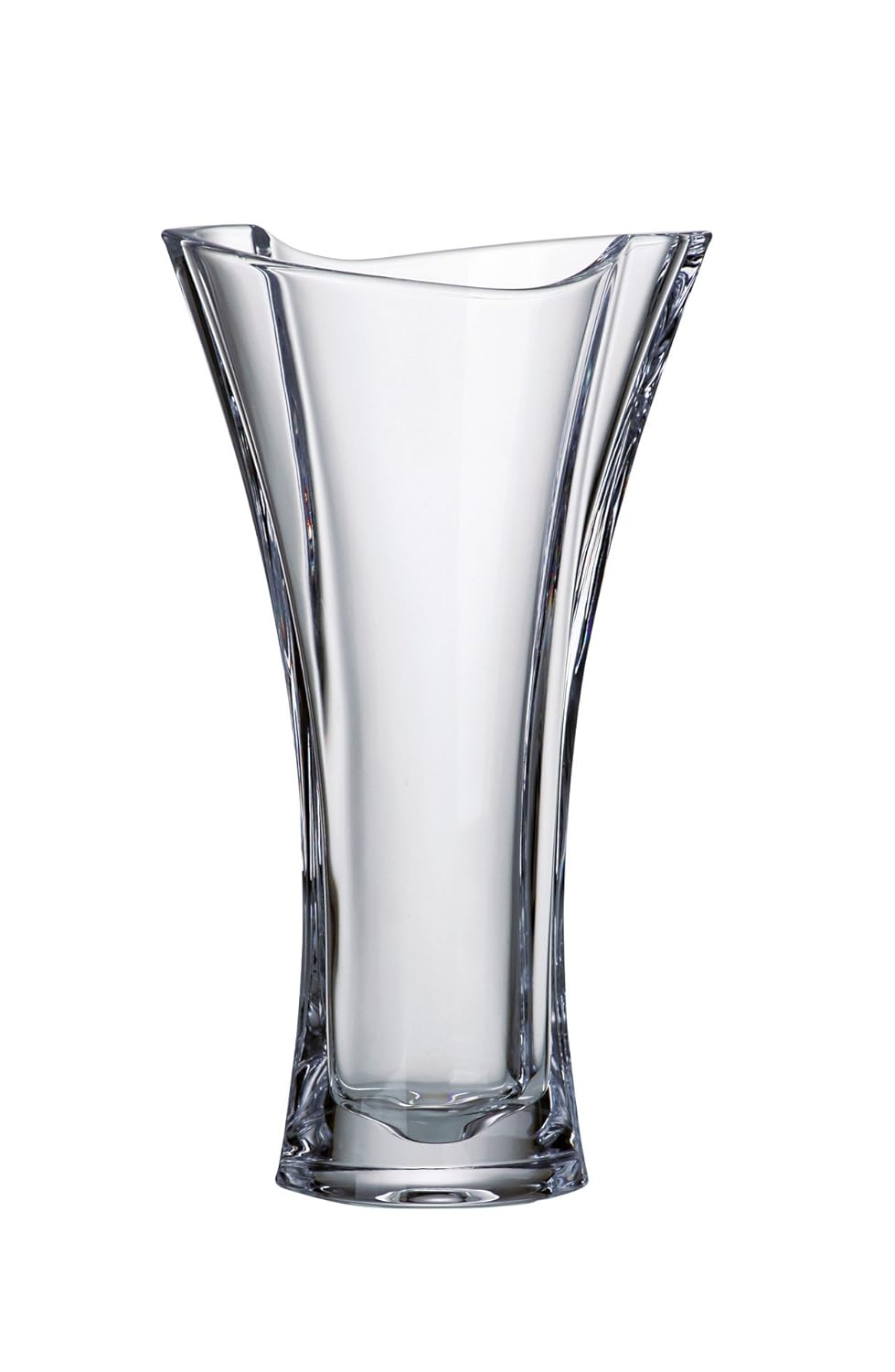 Elegant Clear Crystal Trumpet Vase for Table Decor